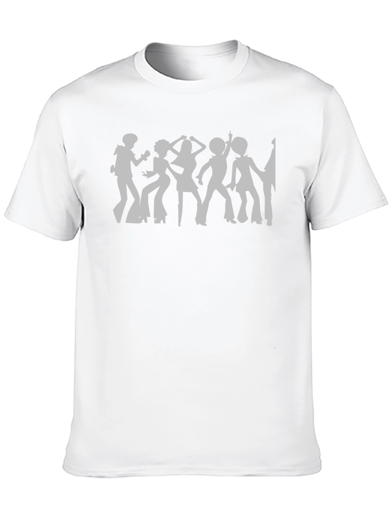 Black Retro Disco Dance Silhouette Black T-Shirt view 10