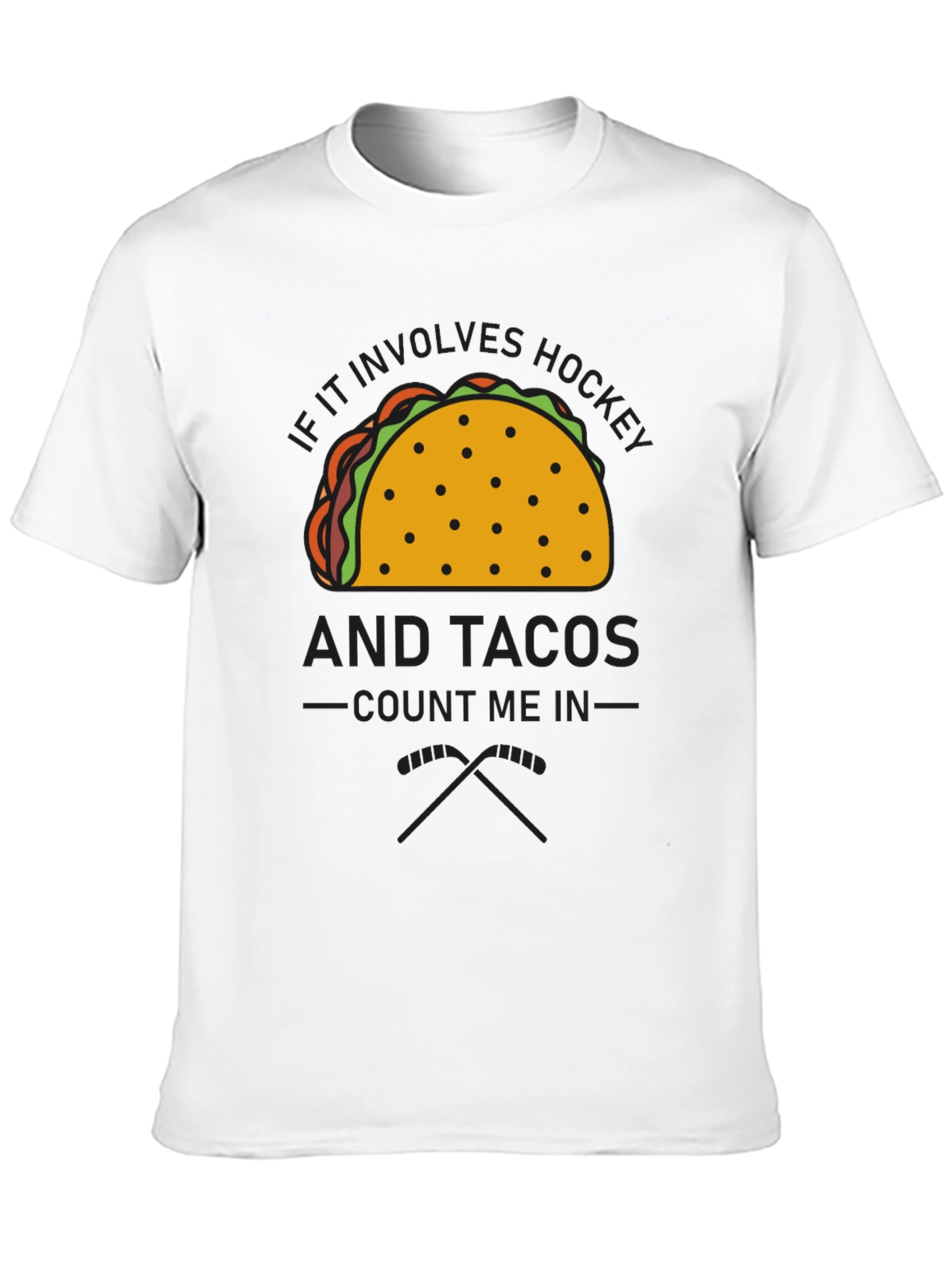Black Hockey and Tacos Graphic Tee view 10