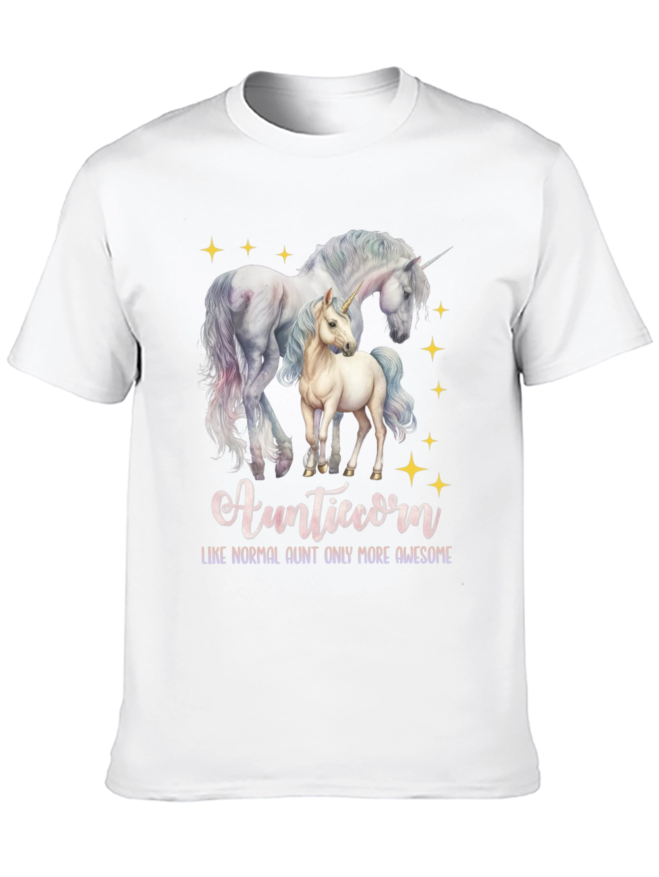Black Auntiecorn Unicorn Graphic Tee view 10