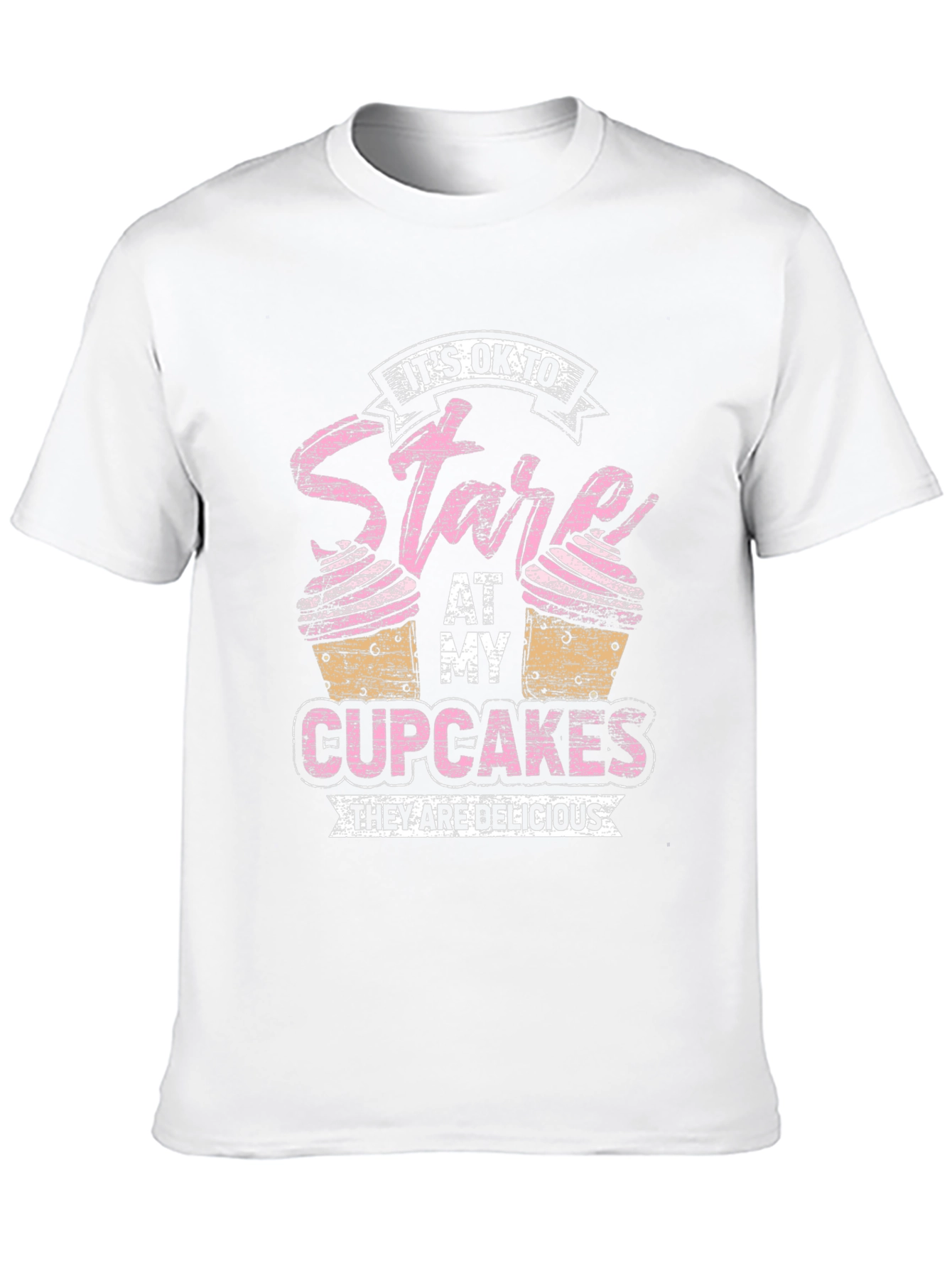 Black It's Ok to Stare at My Cupcakes T-Shirt view 10