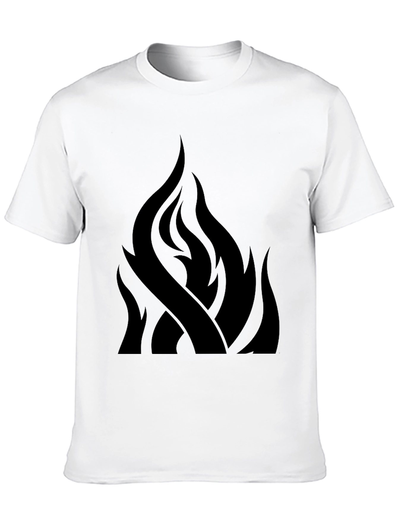 Black Black Flames Graphic Tee - Men's Casual Shirt view 10