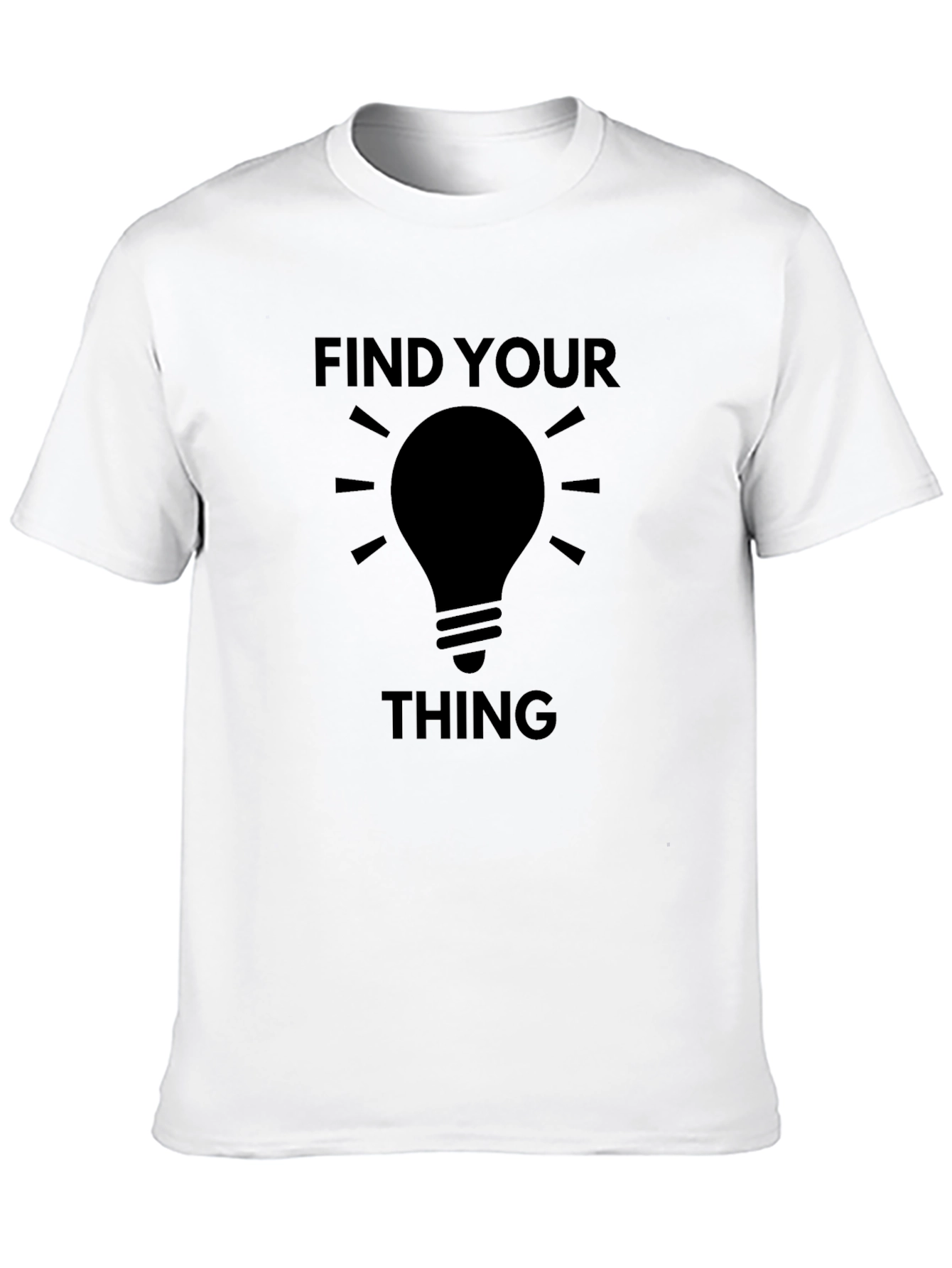 Black Find Your Thing T-Shirt - Idea Bulb Graphic Tee view 10