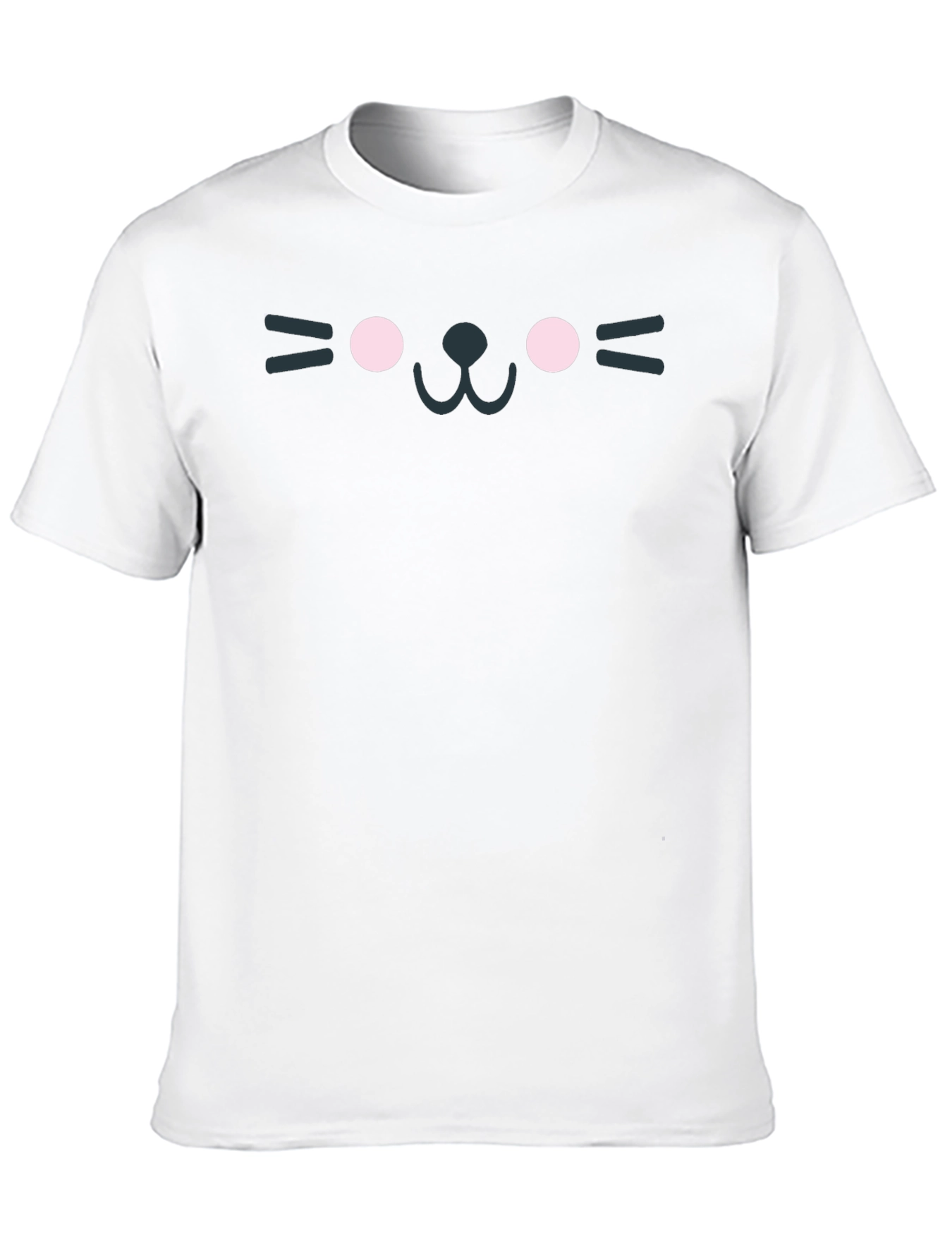 Cute Black Cat Face T-Shirt - Unisex - 10