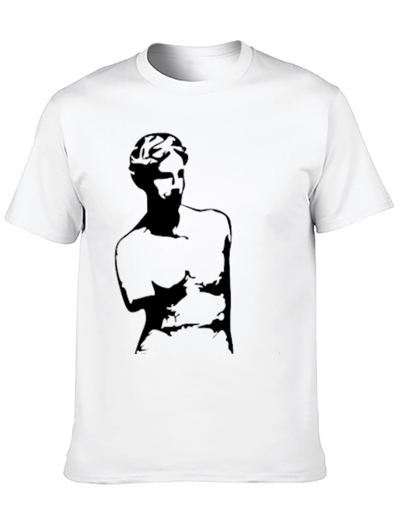 Black Men's Black Statue Graphic Tee view 10