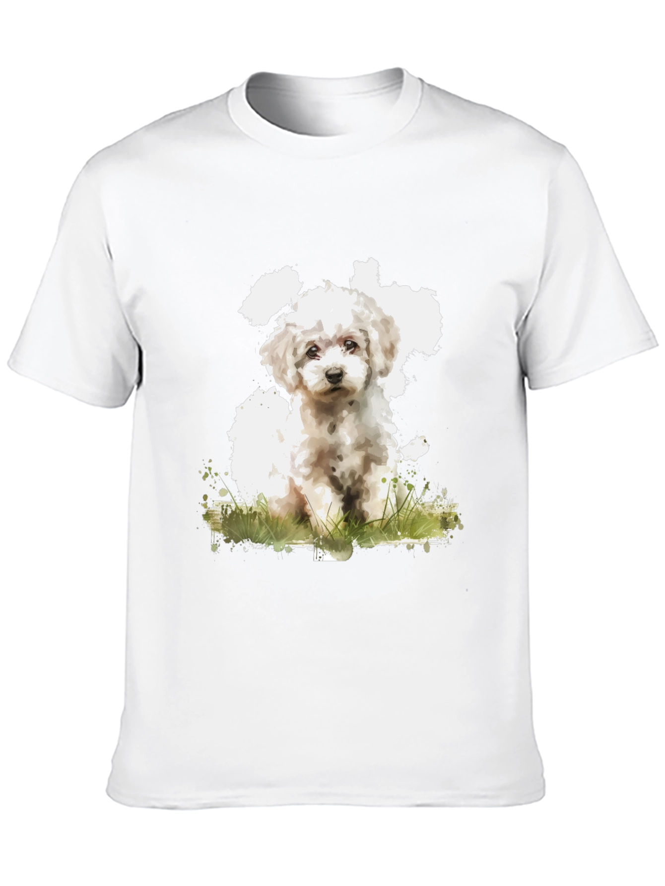 Black Cute Dog Art Black T-Shirt - Soft Cotton Blend view 10