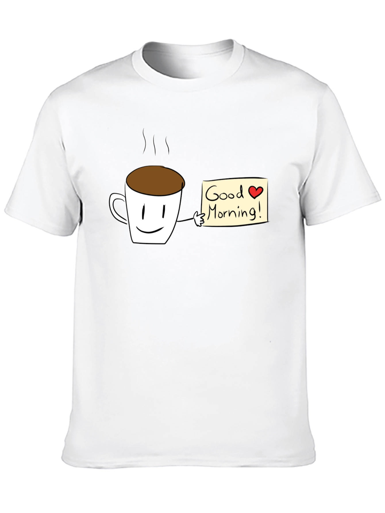 Black Good Morning Coffee Graphic T-Shirt - Black view 10