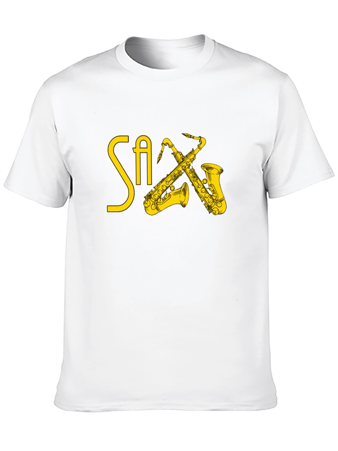 Black Saxophone Graphic Print T-Shirt view 10