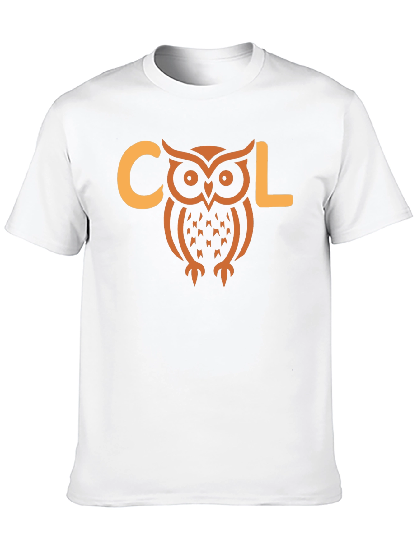 Black Cool Owl Graphic T-Shirt - Black Cotton Tee view 10