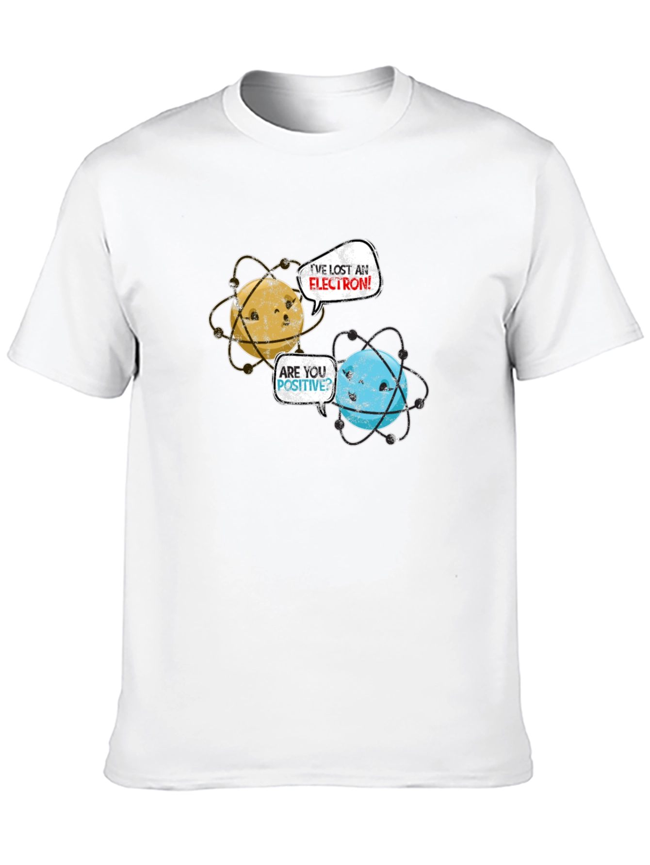 Black Funny Science Atom T-Shirt - Lost an Electron! view 10