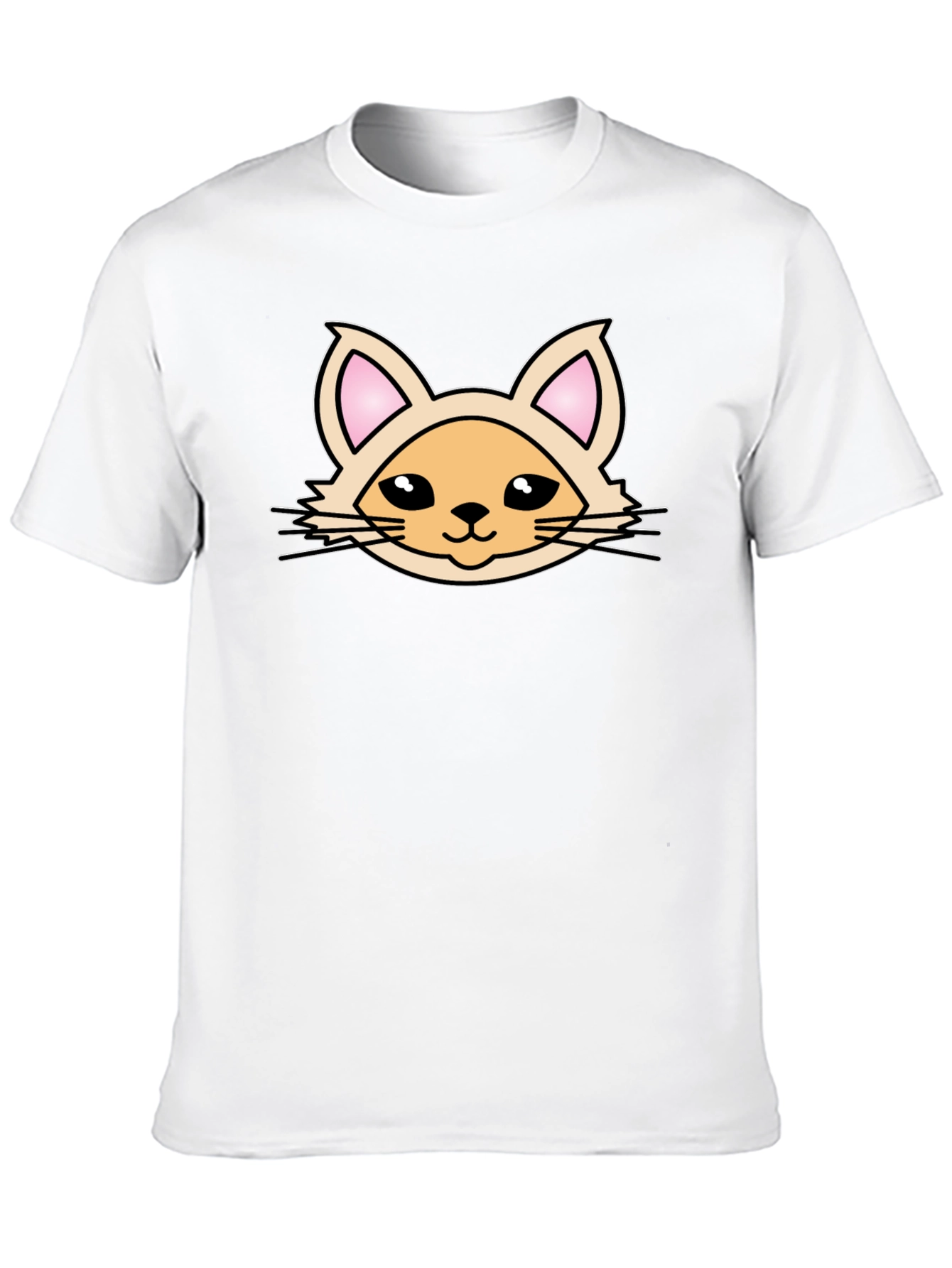 Black Cute Cartoon Cat Graphic T-Shirt - Black view 10