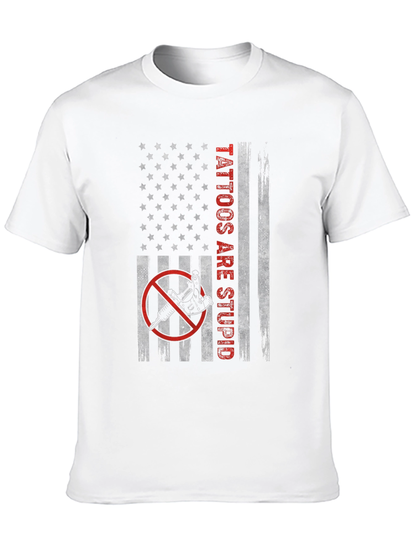 Black Tattoos Are Stupid Graphic T-Shirt - Patriotic Design view 10