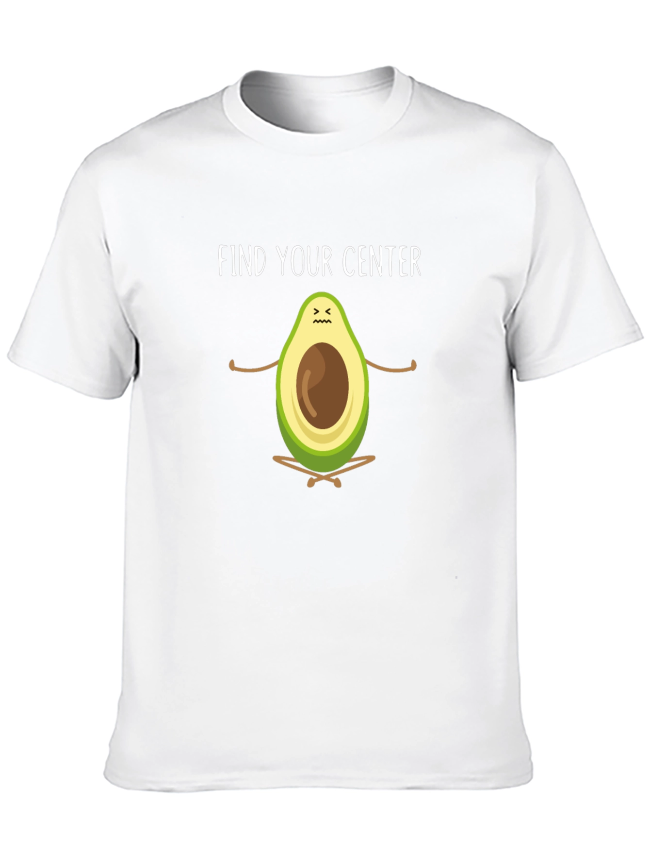 Black Find Your Center Avocado Meditation T-Shirt view 10