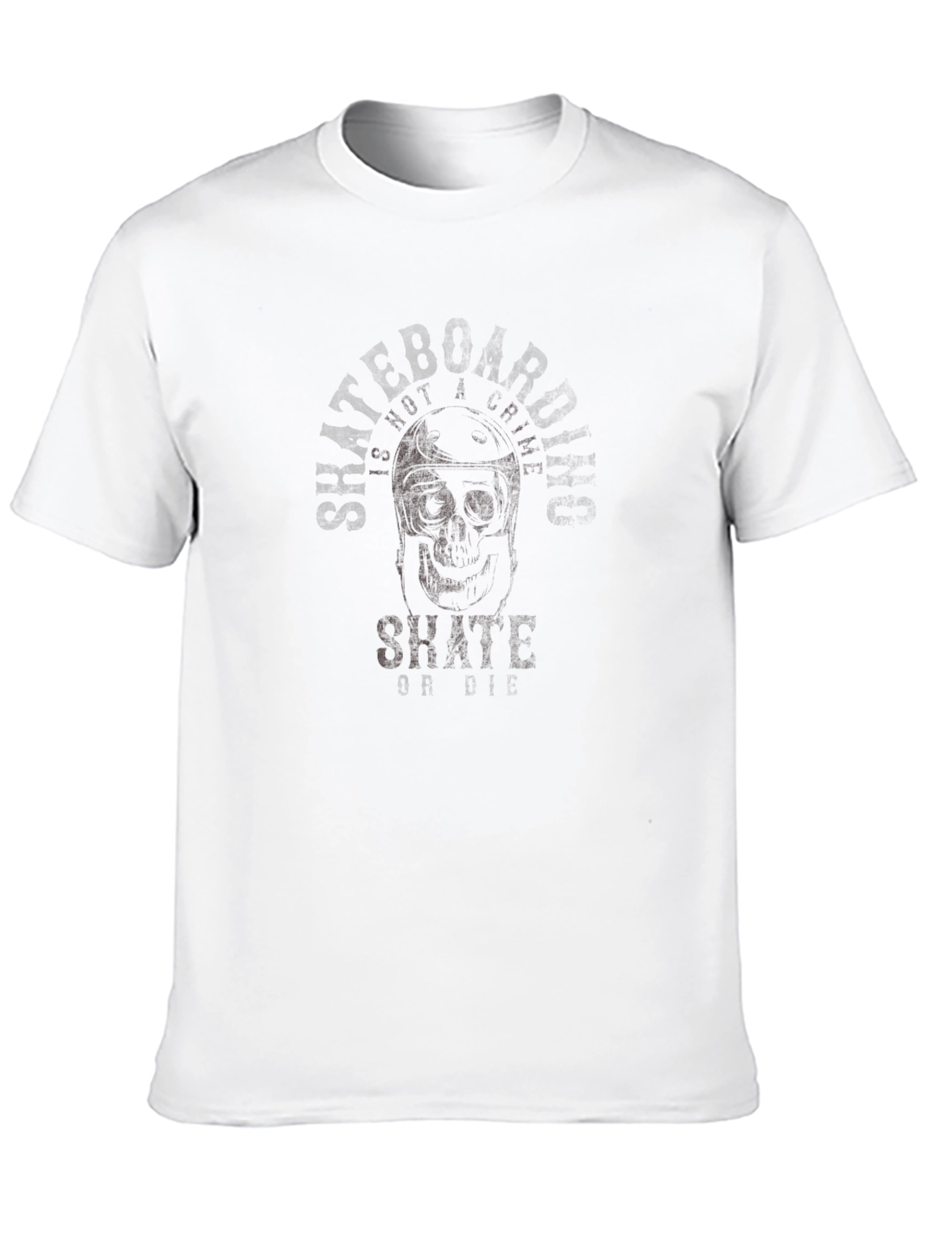 Black Skateboarding Skull Graphic Tee - Skate Or Die view 10