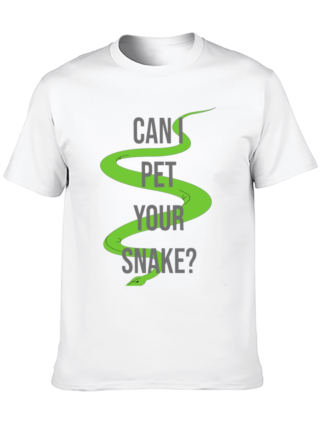 Black Can I Pet Your Snake? Graphic T-Shirt view 10