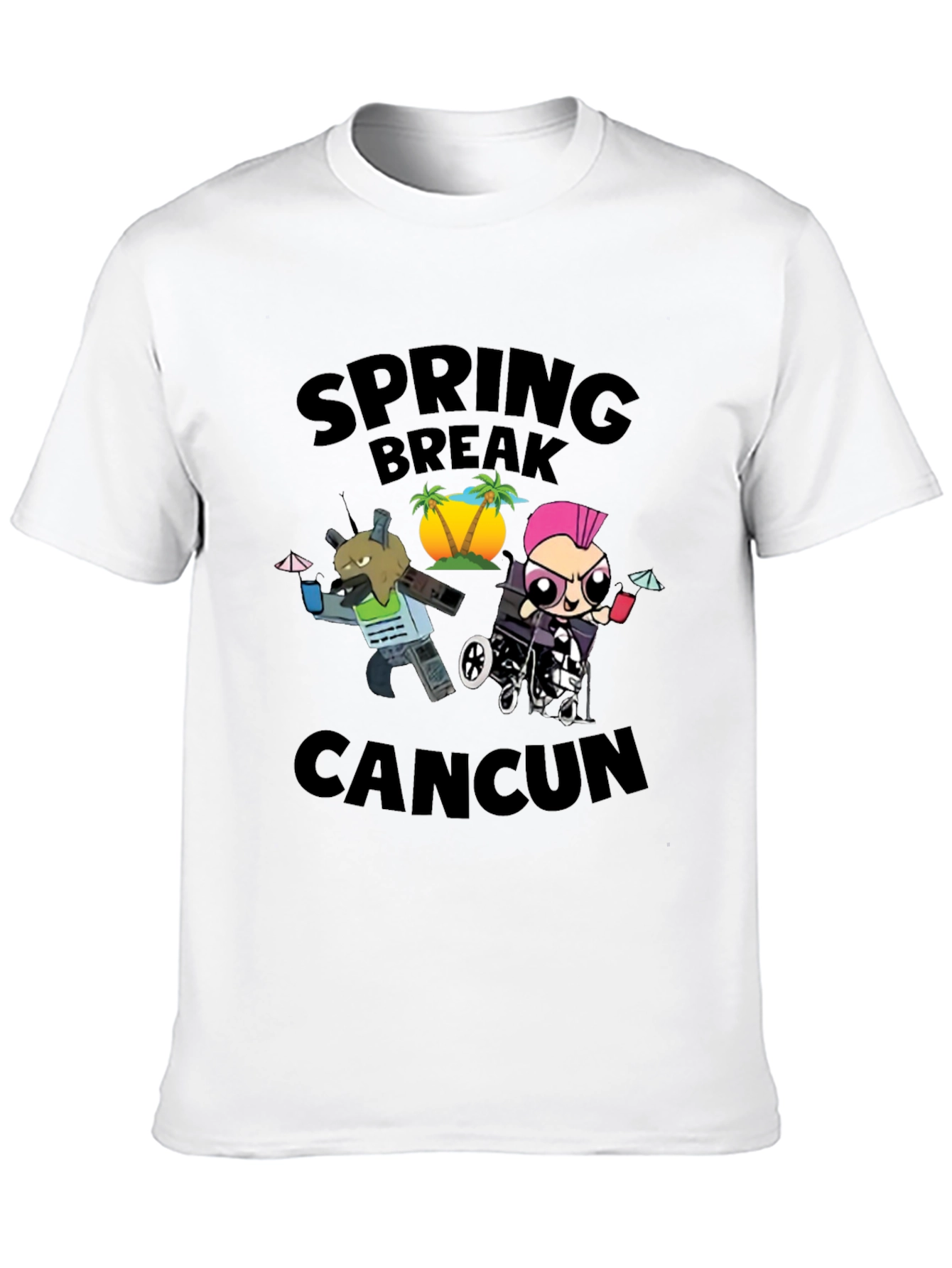 Black Spring Break Cancun Graphic Tee view 10
