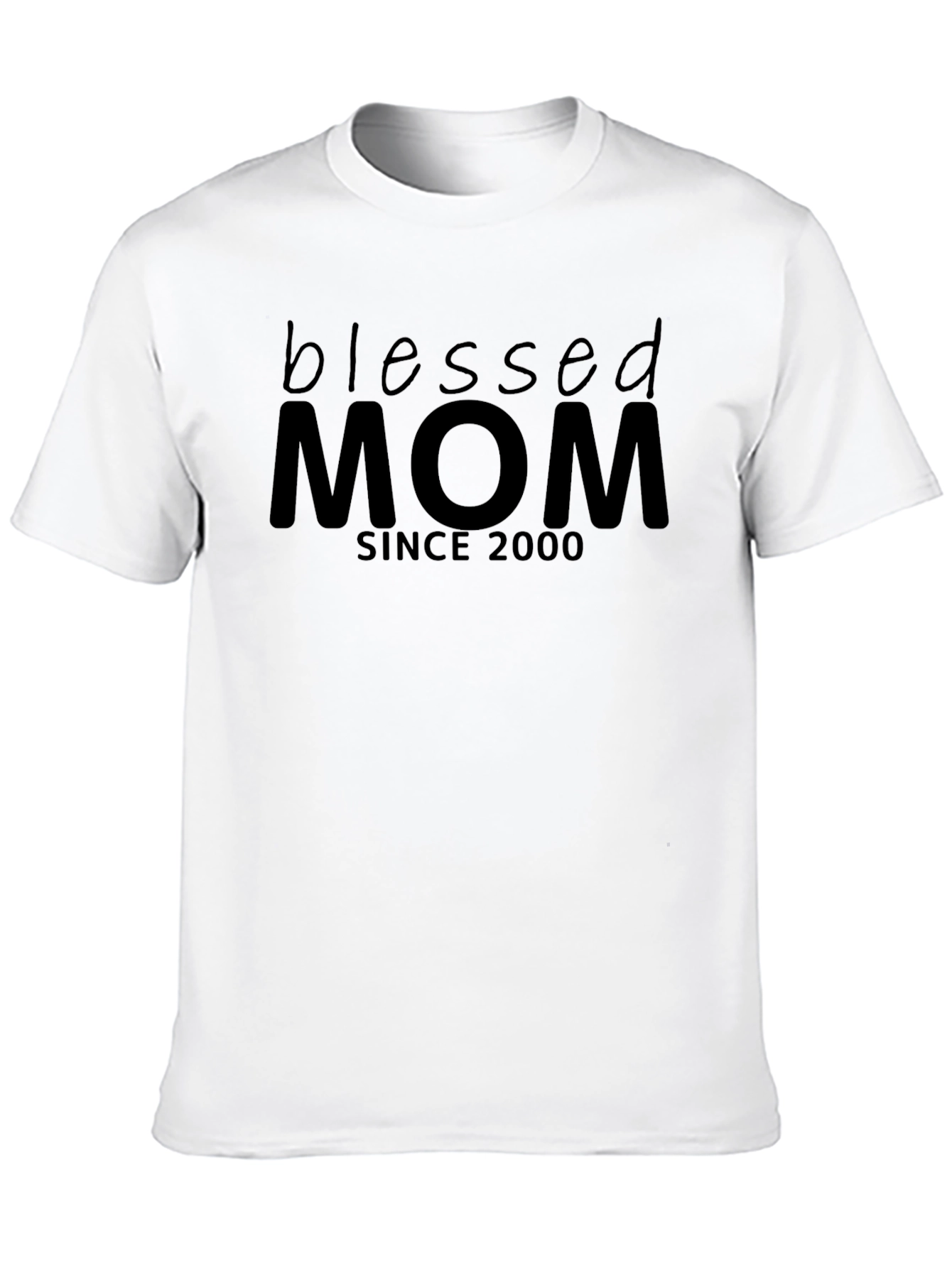 Black Blessed Mom Since 2000 T-Shirt view 10