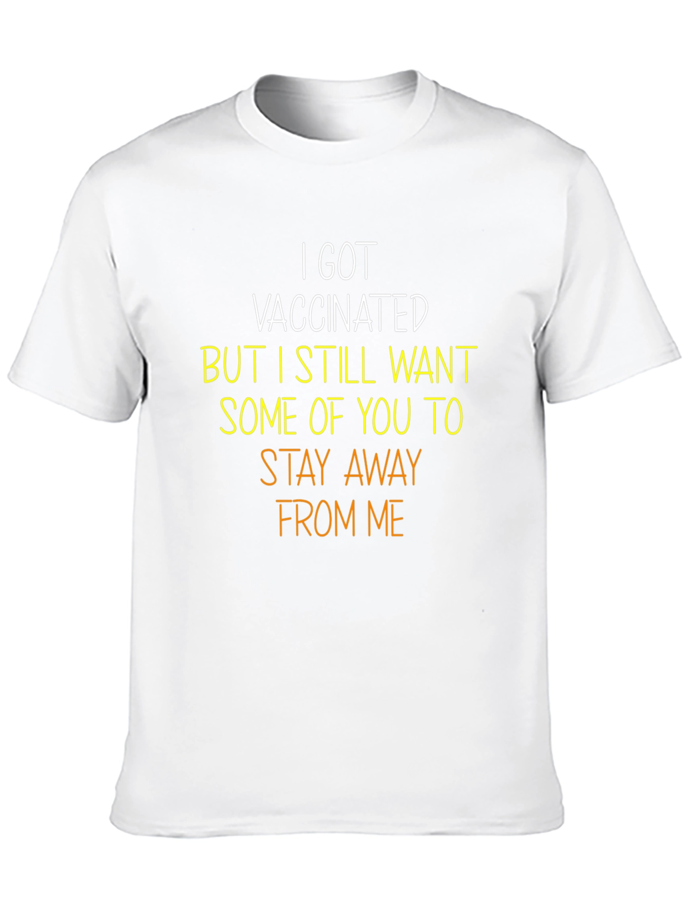 Black Vaccinated Humor Tee - Stay Away Sarcastic T-Shirt view 10