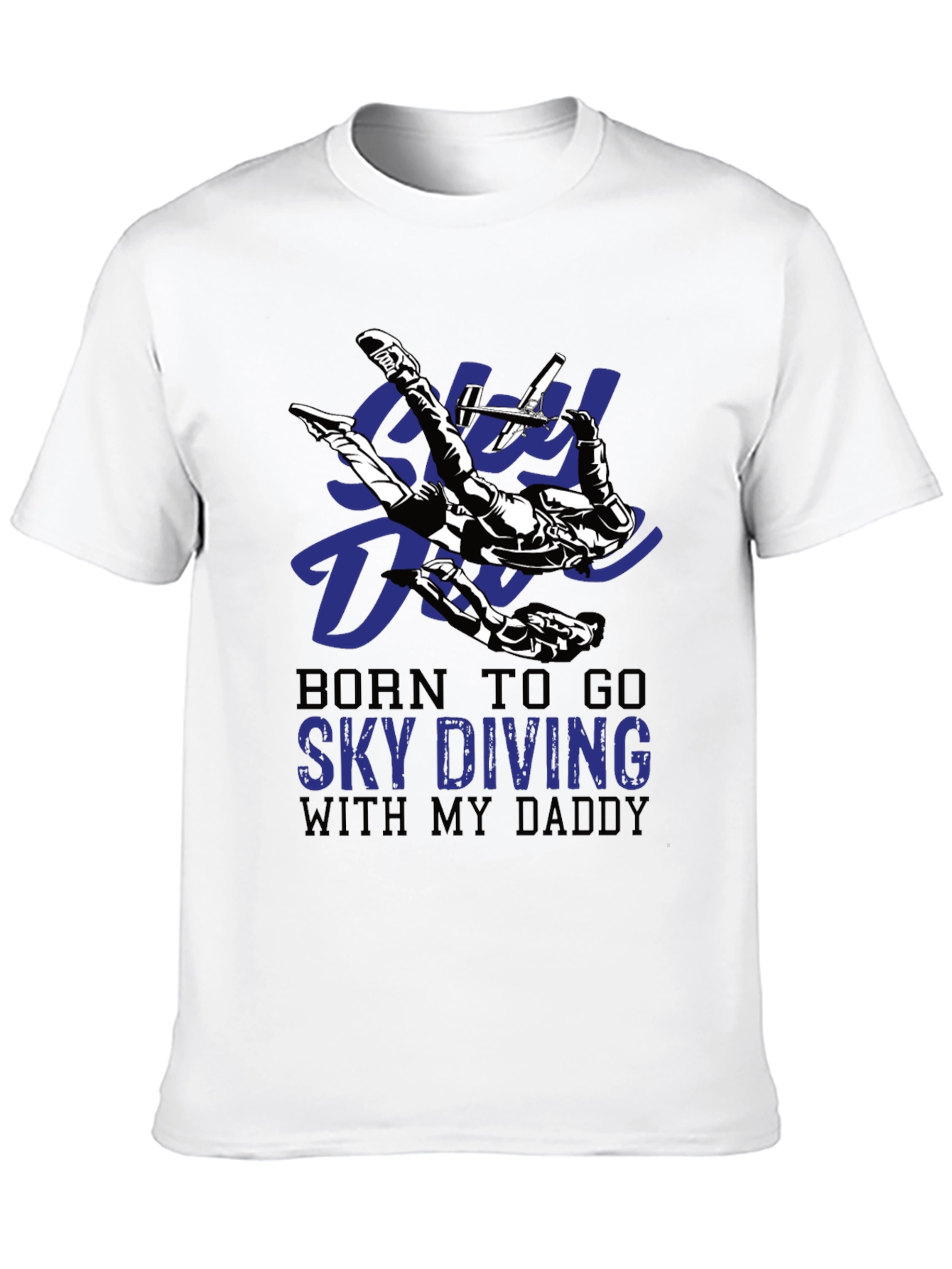 Black Skydiving Daddy T-Shirt | Born To Go Sky Diving view 10