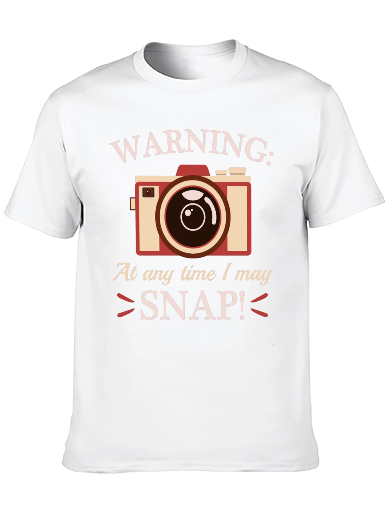 Black Warning: I May Snap! Photographer T-Shirt view 10
