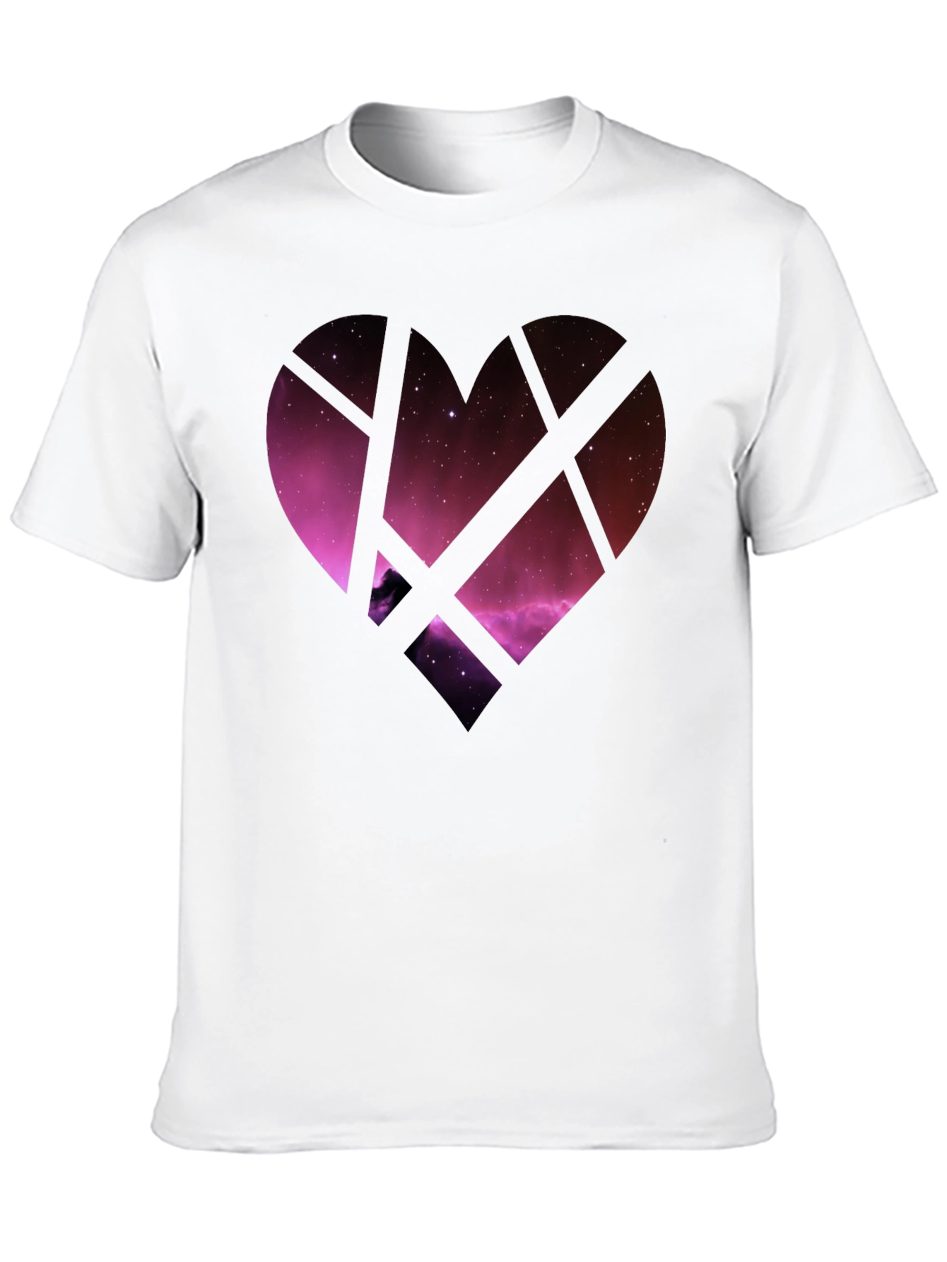 Black Galaxy Heart Graphic Tee - Black Cotton Blend view 10