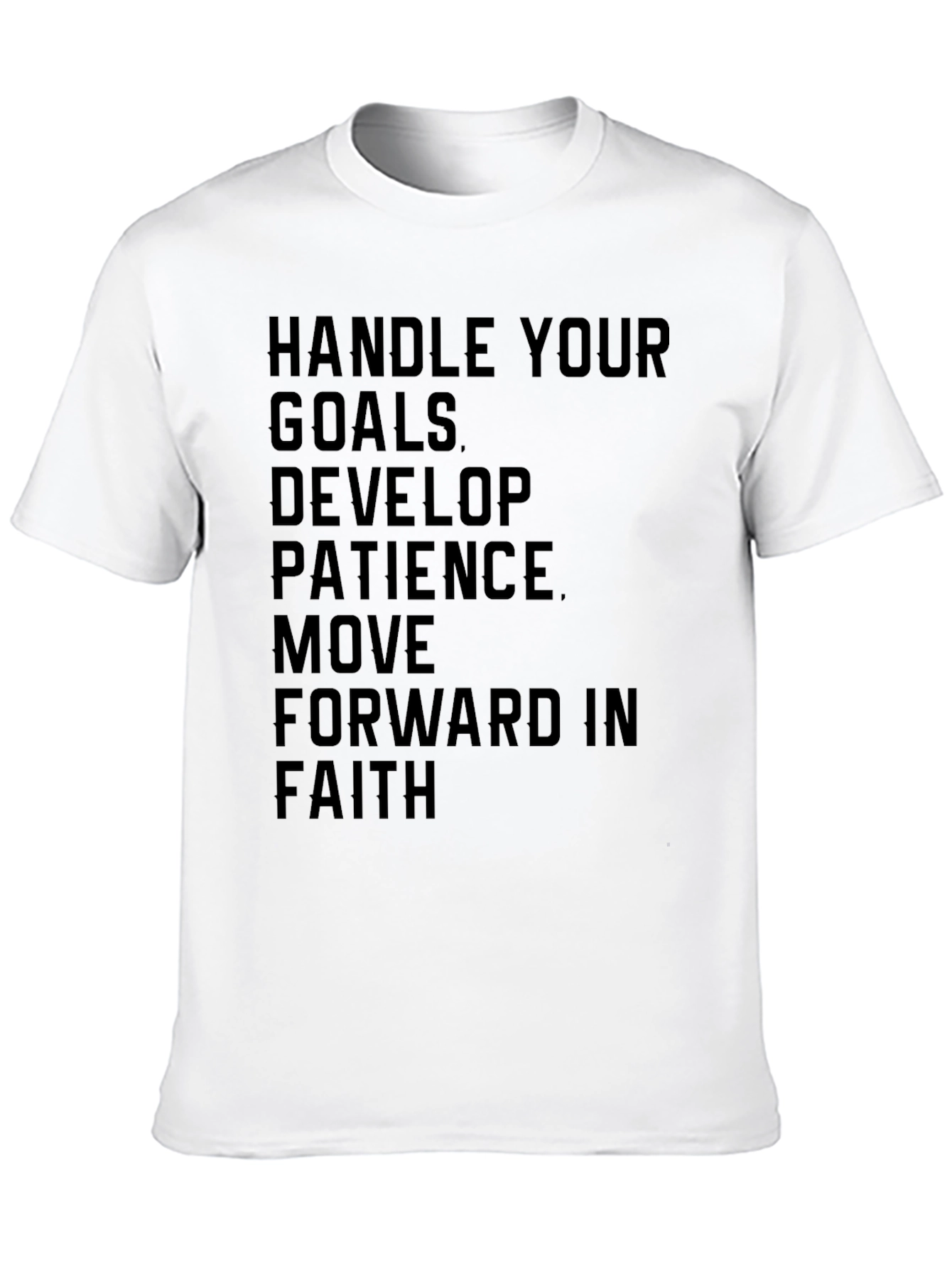 Black Motivational Black T-Shirt: Handle Your Goals view 10