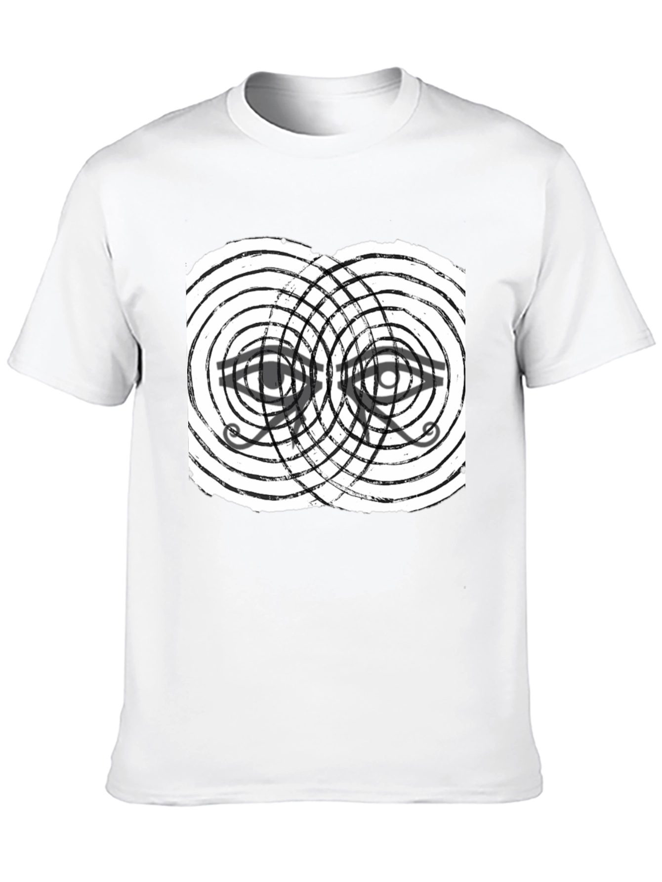 Black Eye of Horus Graphic Tee - Black Cotton T-Shirt view 10