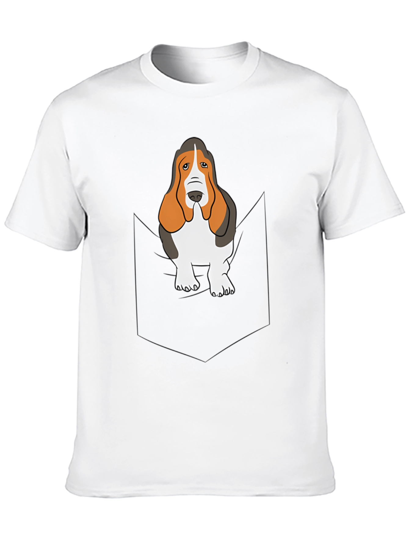 Black Basset Hound Pocket T-Shirt - Dog Lover Tee view 10