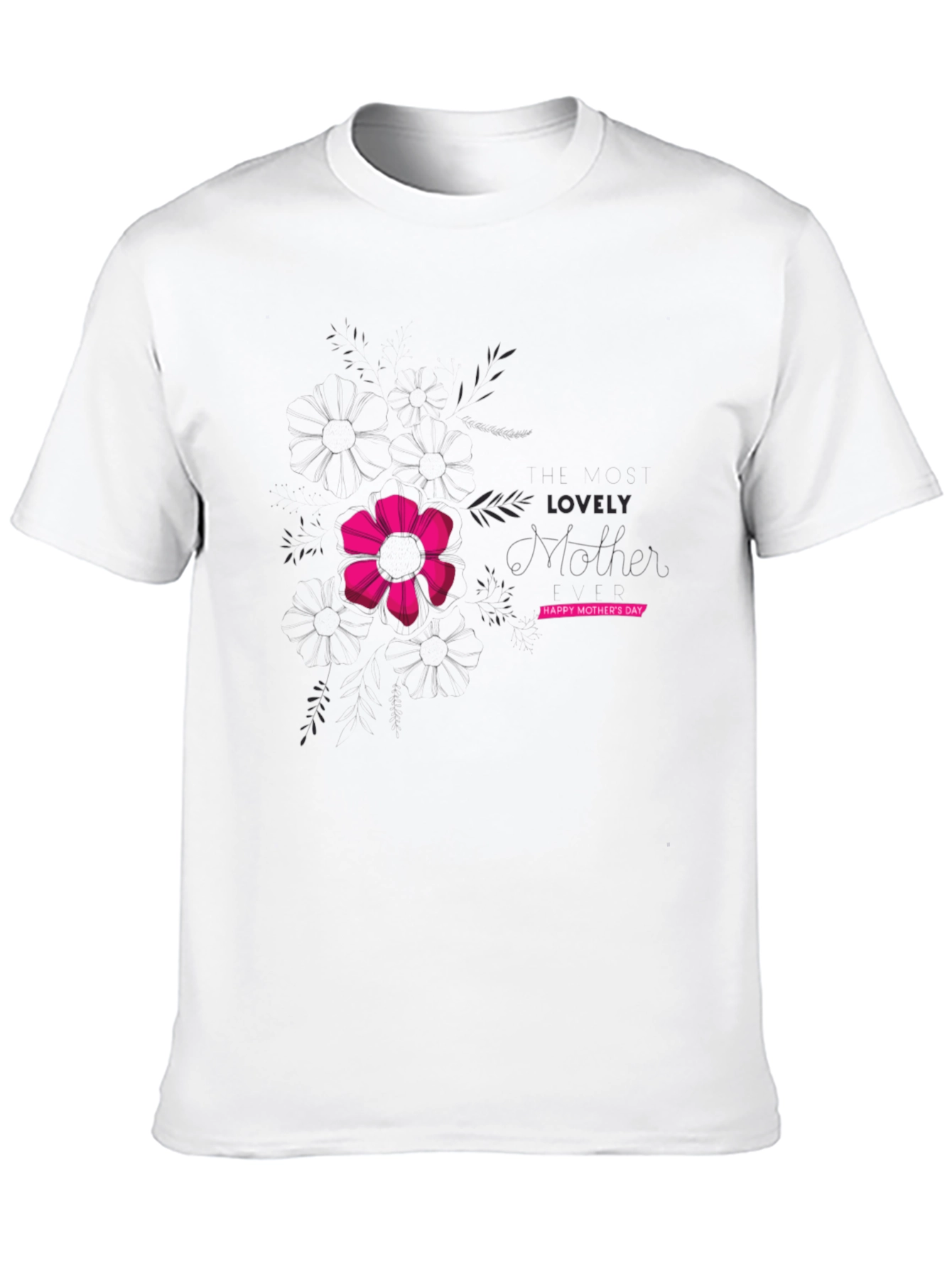 Black Lovely Mother's Day Black Graphic T-Shirt view 10