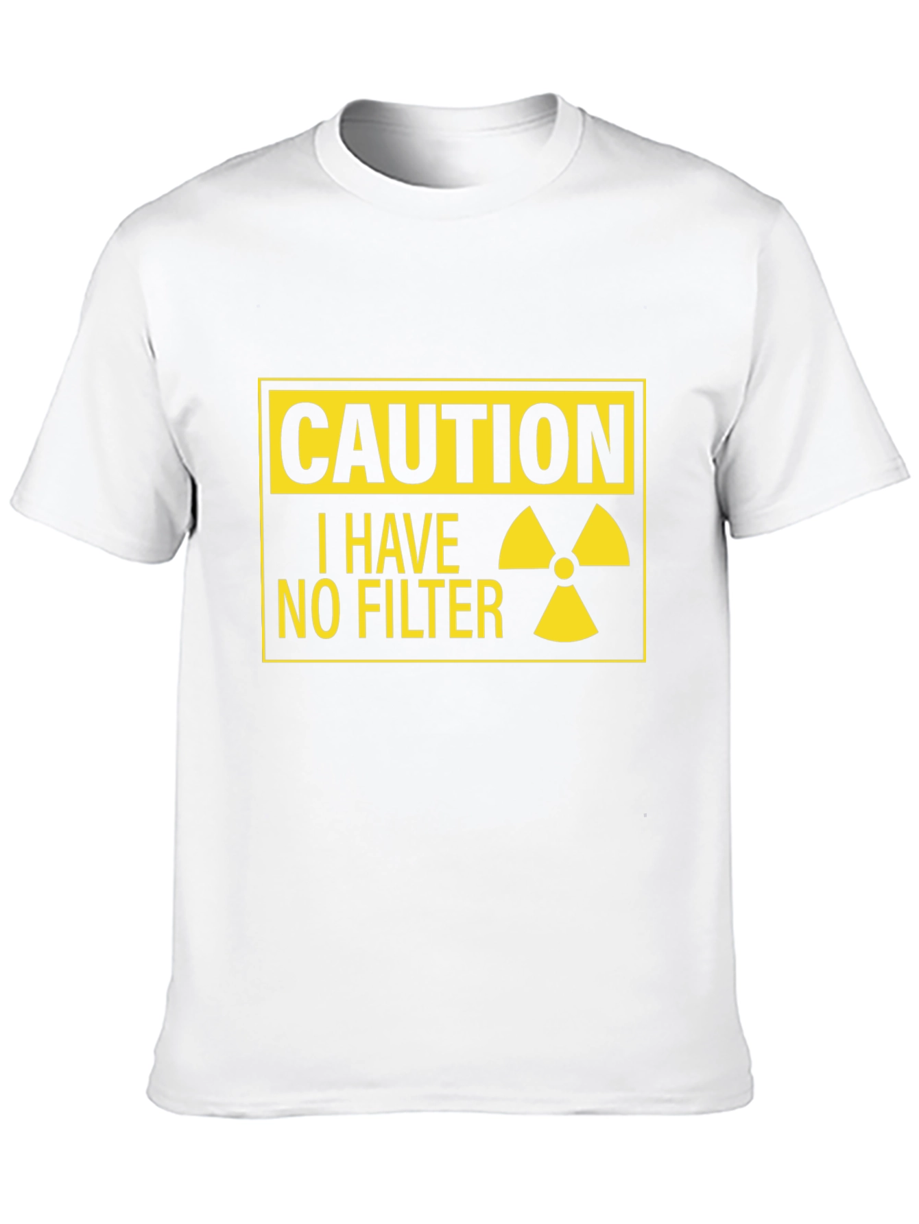 Black Caution I Have No Filter Black T-Shirt view 10