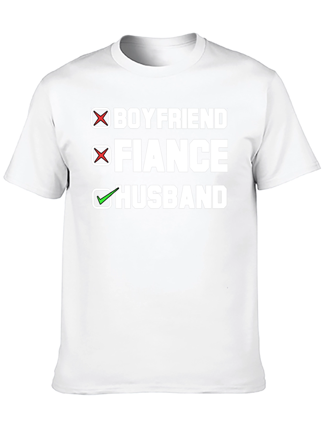 Black Husband T-Shirt - Boyfriend Fiance Checkbox Design view 10