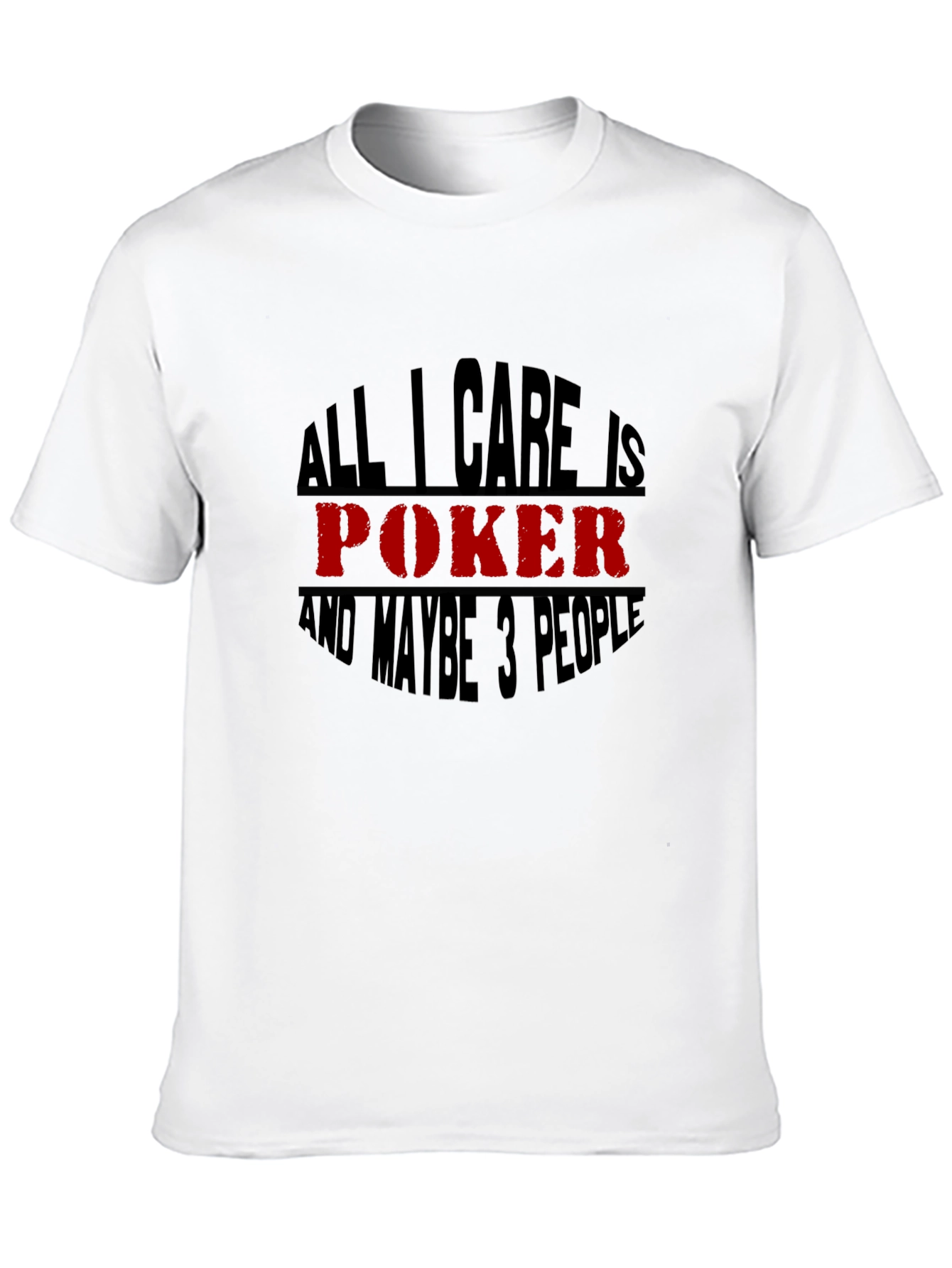 Black All I Care is Poker T-Shirt - Black view 10