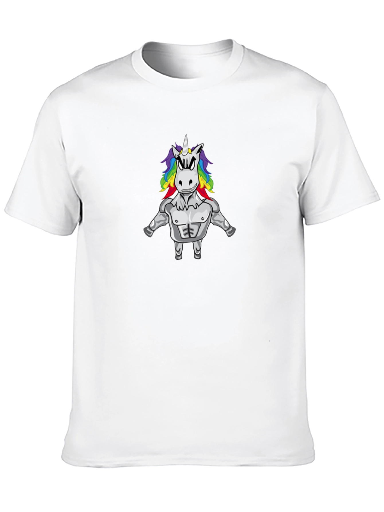 Black Buff Unicorn T-Shirt - Gym Humor, Rainbow Mane view 10