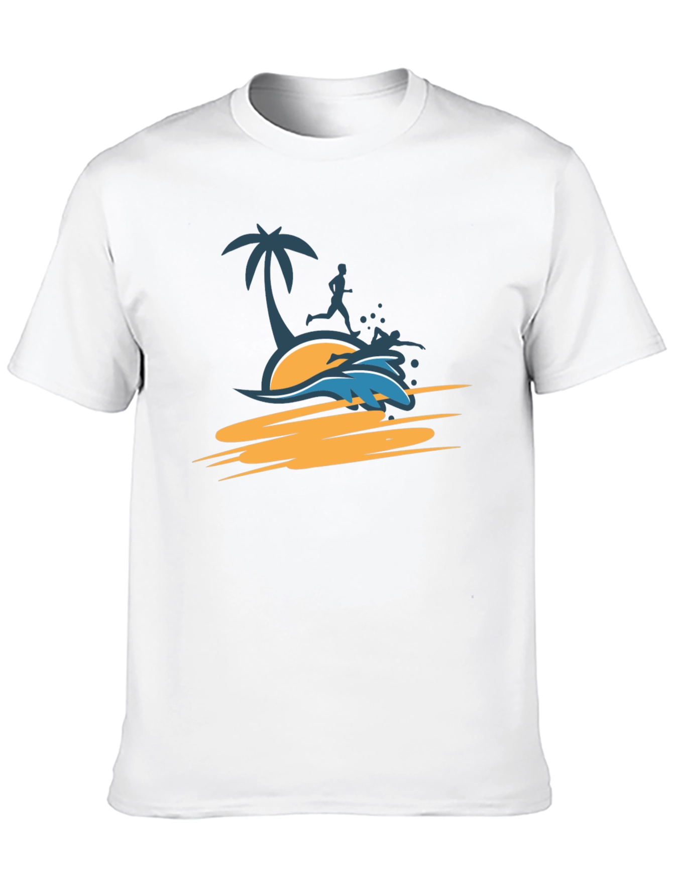 Black Tropical Beach Run T-Shirt - Black view 10