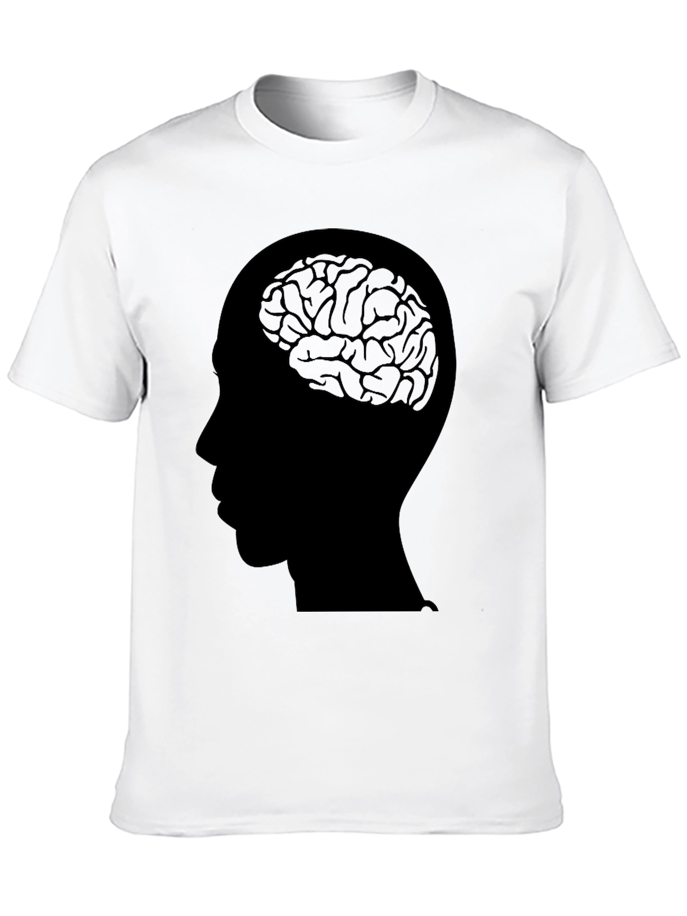 Black Brain Head T-Shirt - Mens Graphic Tee view 10