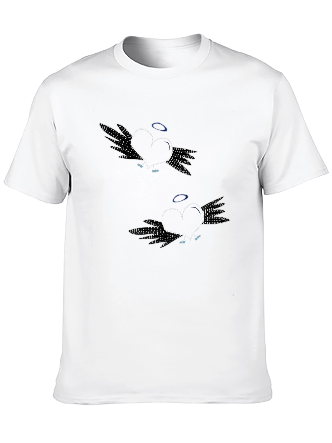 Black Angel Heart Graphic Tee - Black view 10