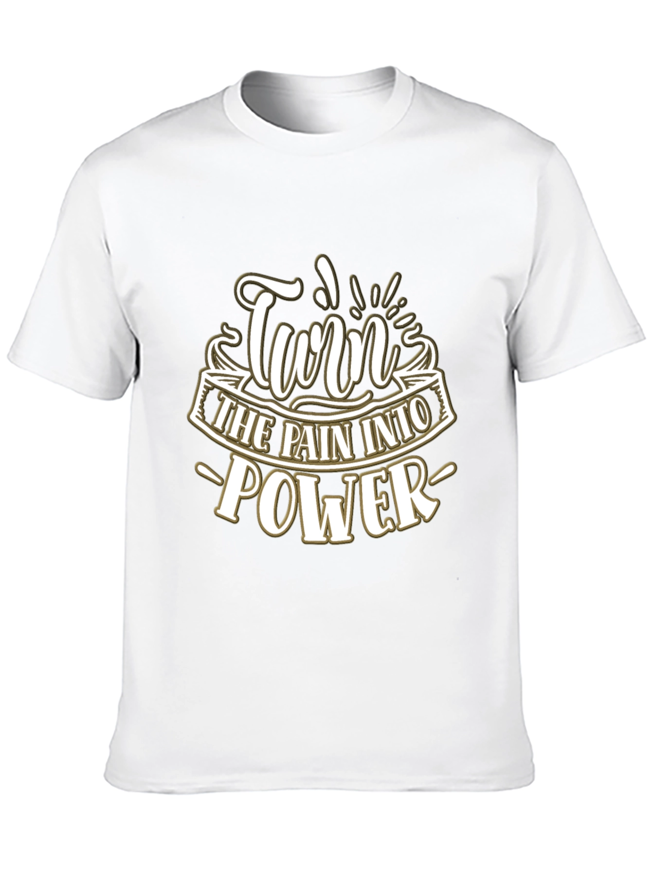Black Turn Pain Into Power Graphic T-Shirt view 10