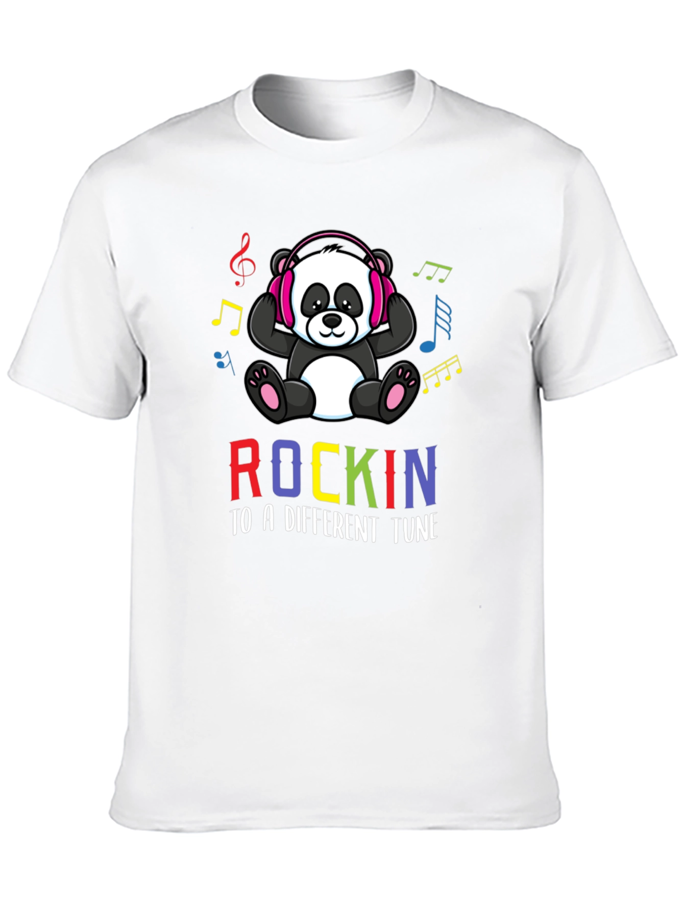 Black Rockin' Panda Music T-Shirt view 10