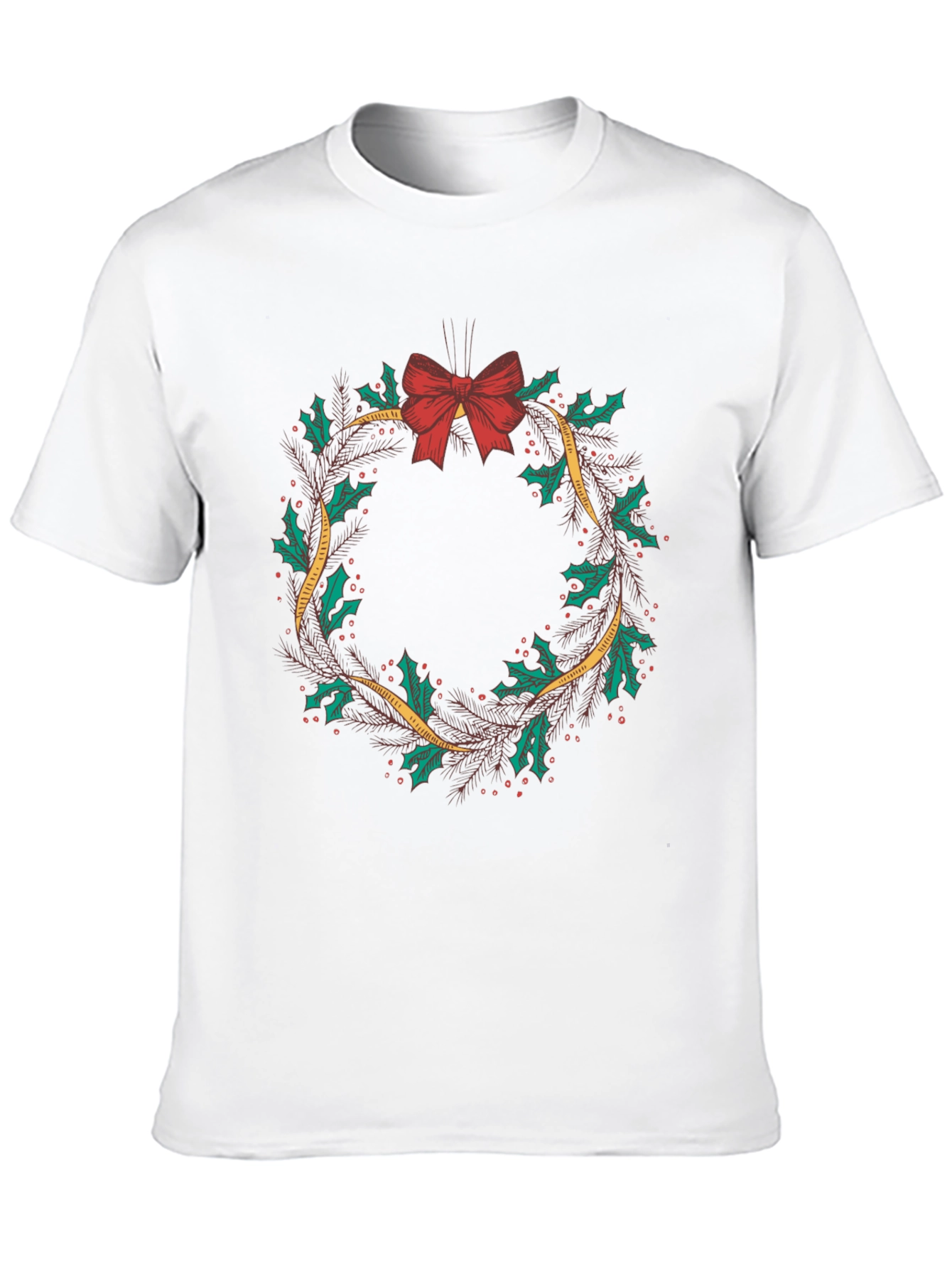 Black Holiday Wreath Graphic Tee view 10