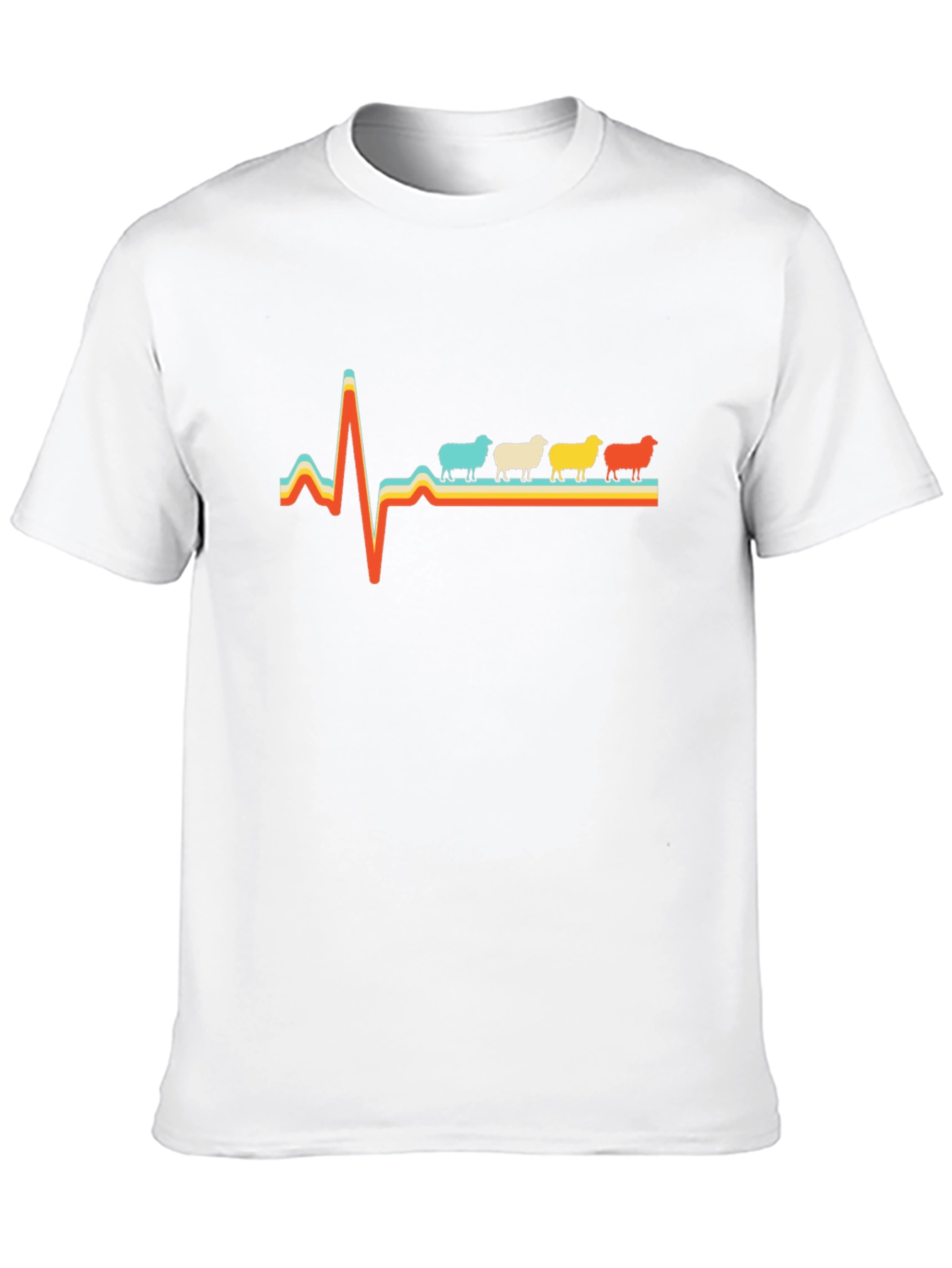Black Sheep Heartbeat T-Shirt - Quirky Graphic Tee view 10