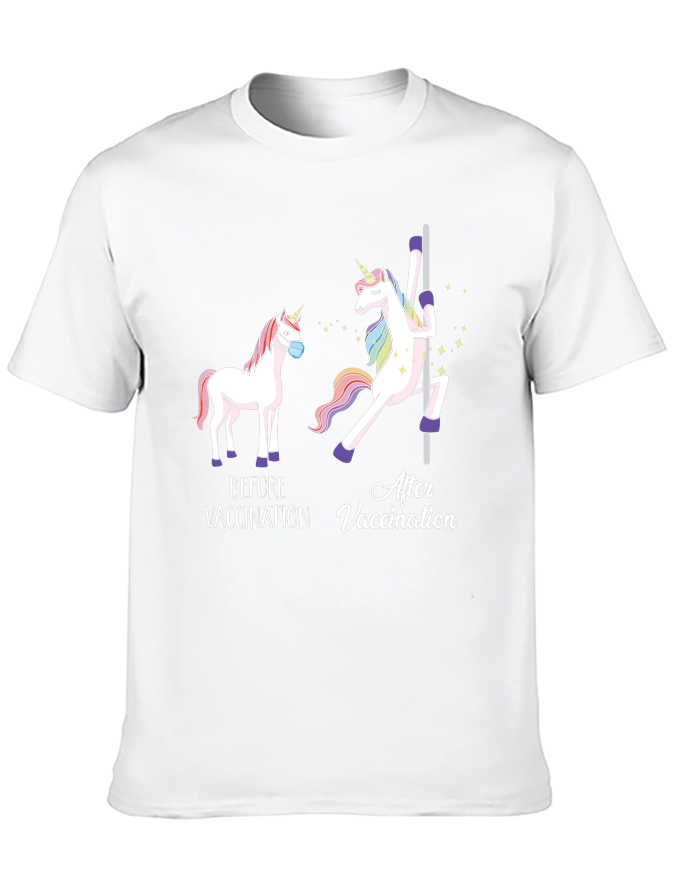 Black Vaccinated Unicorn T-Shirt view 10