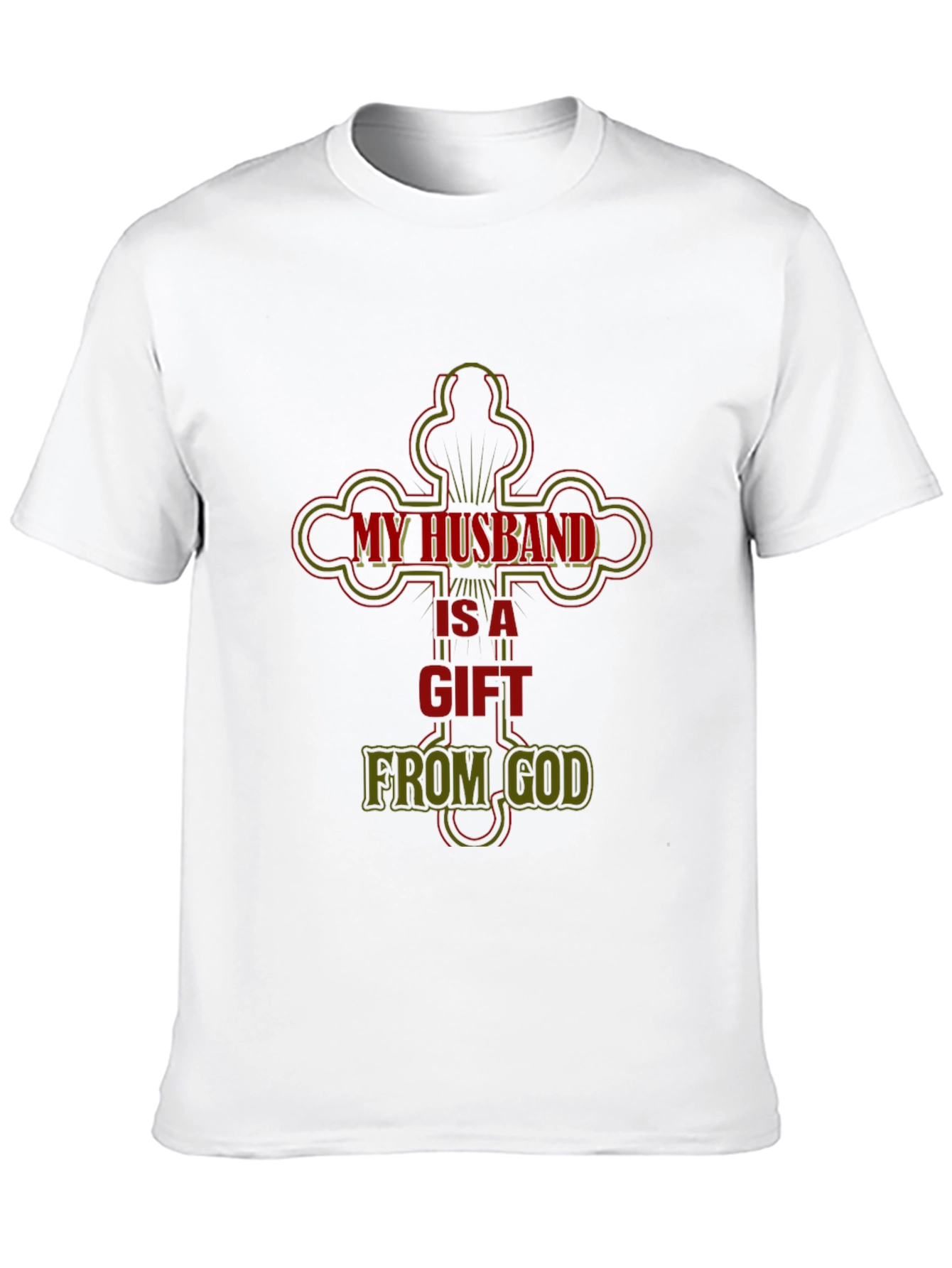 Black My Husband is a Gift from God T-Shirt view 10