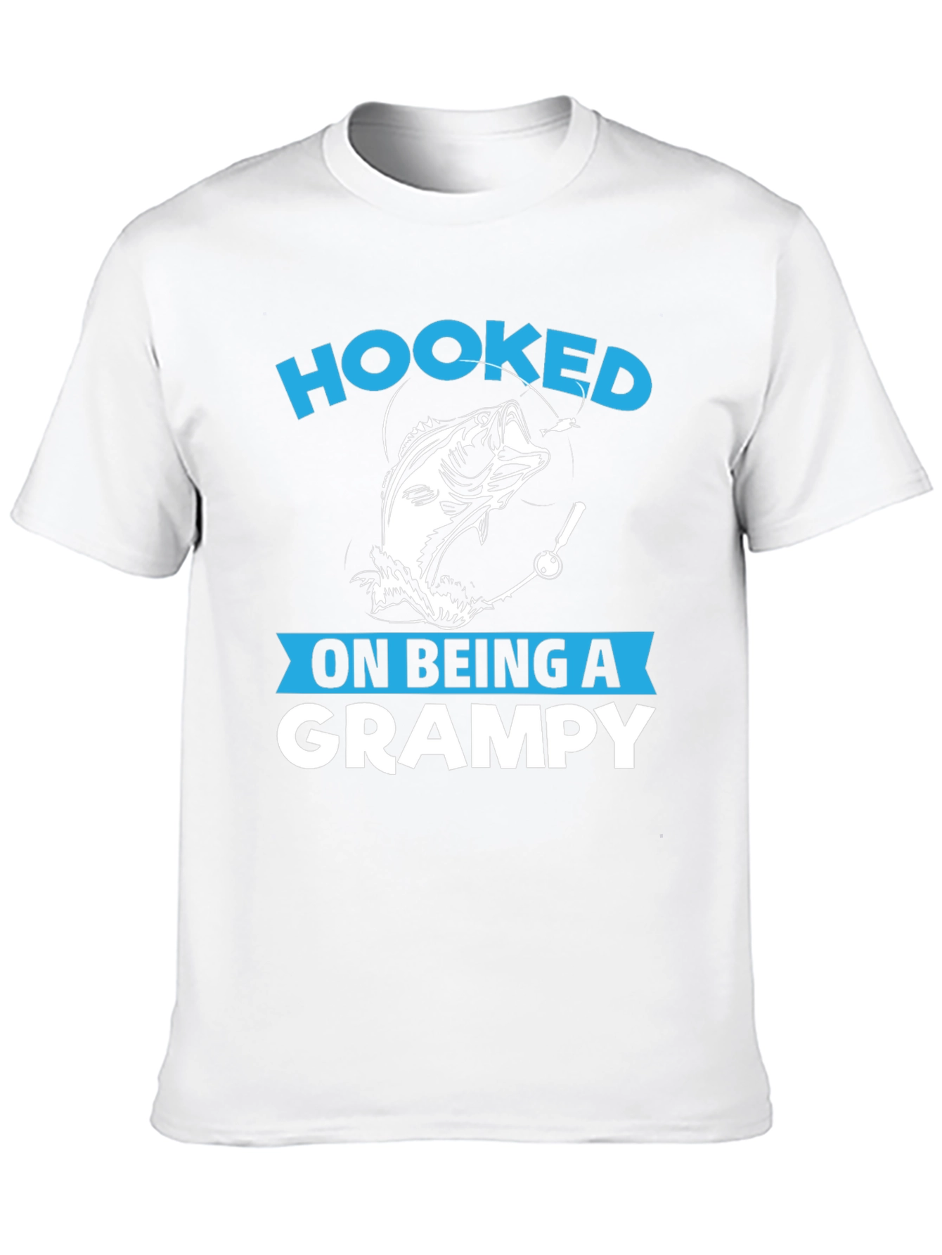 Black Hooked on Being a Grampy T-Shirt view 10