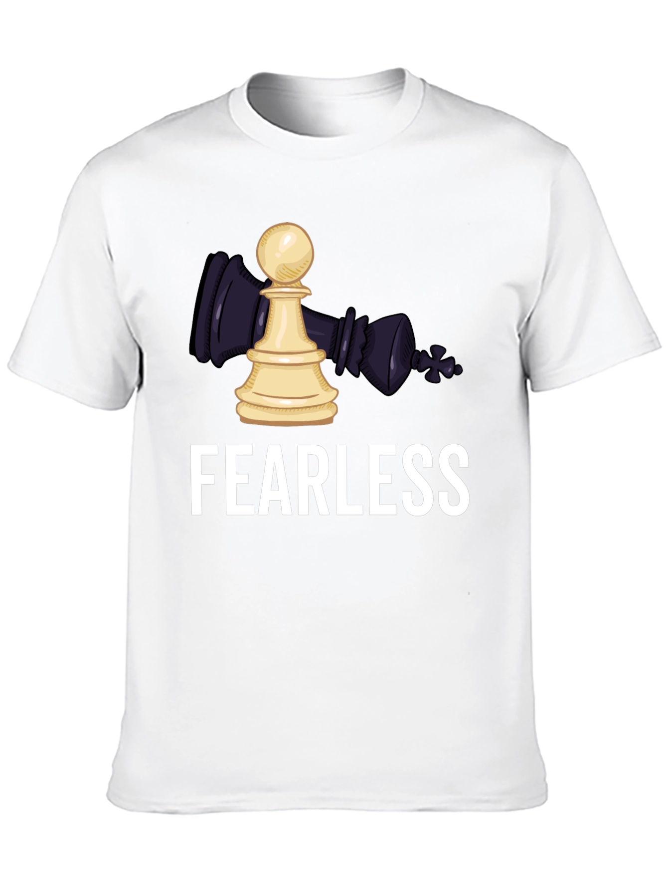 Black Fearless Chess Graphic T-Shirt view 10