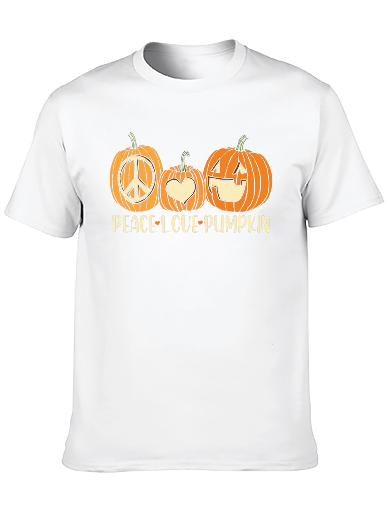Black Peace Love Pumpkin Halloween T-Shirt view 10