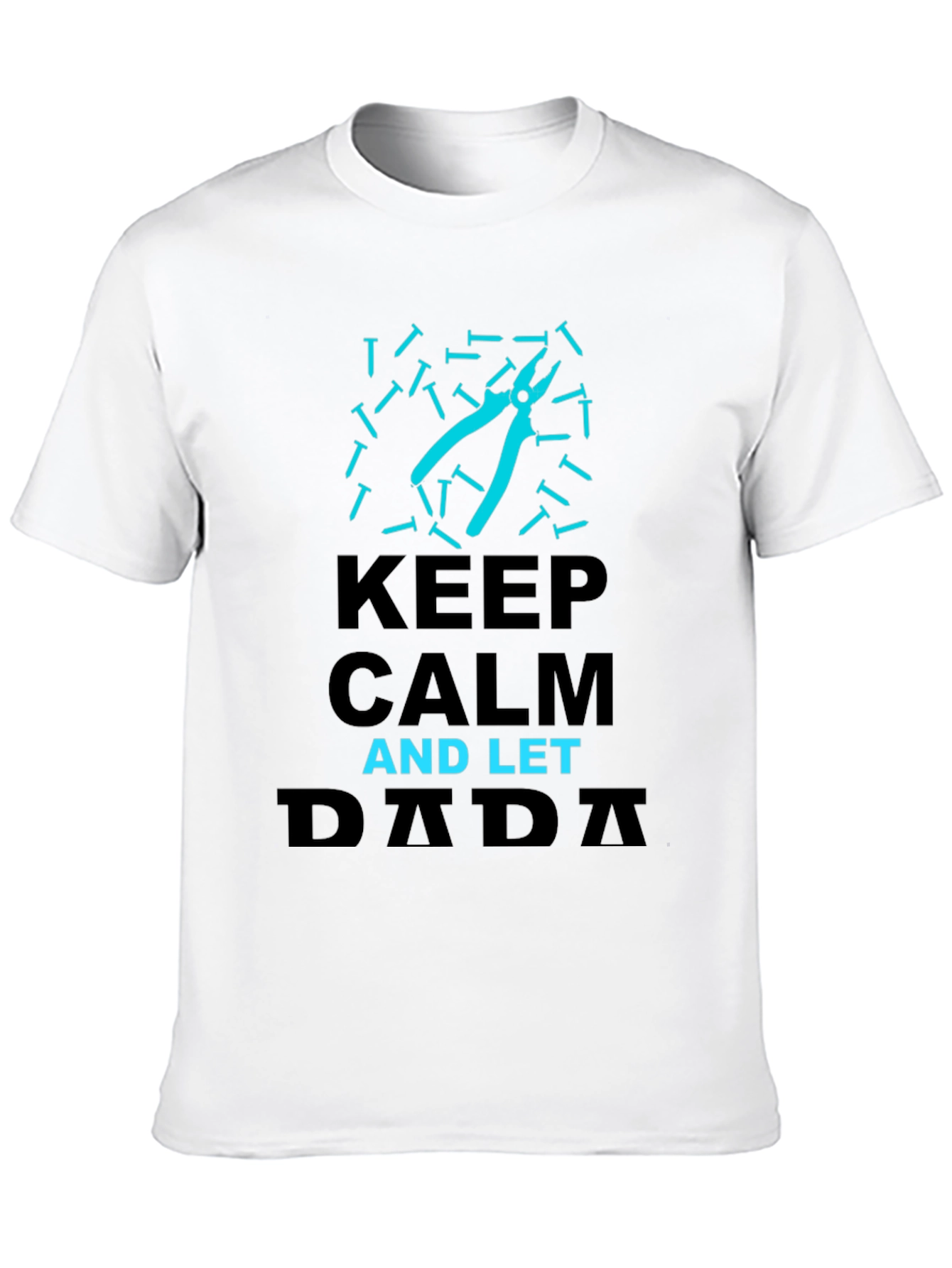 Black Keep Calm and Let Dada Handle It Graphic Tee view 10