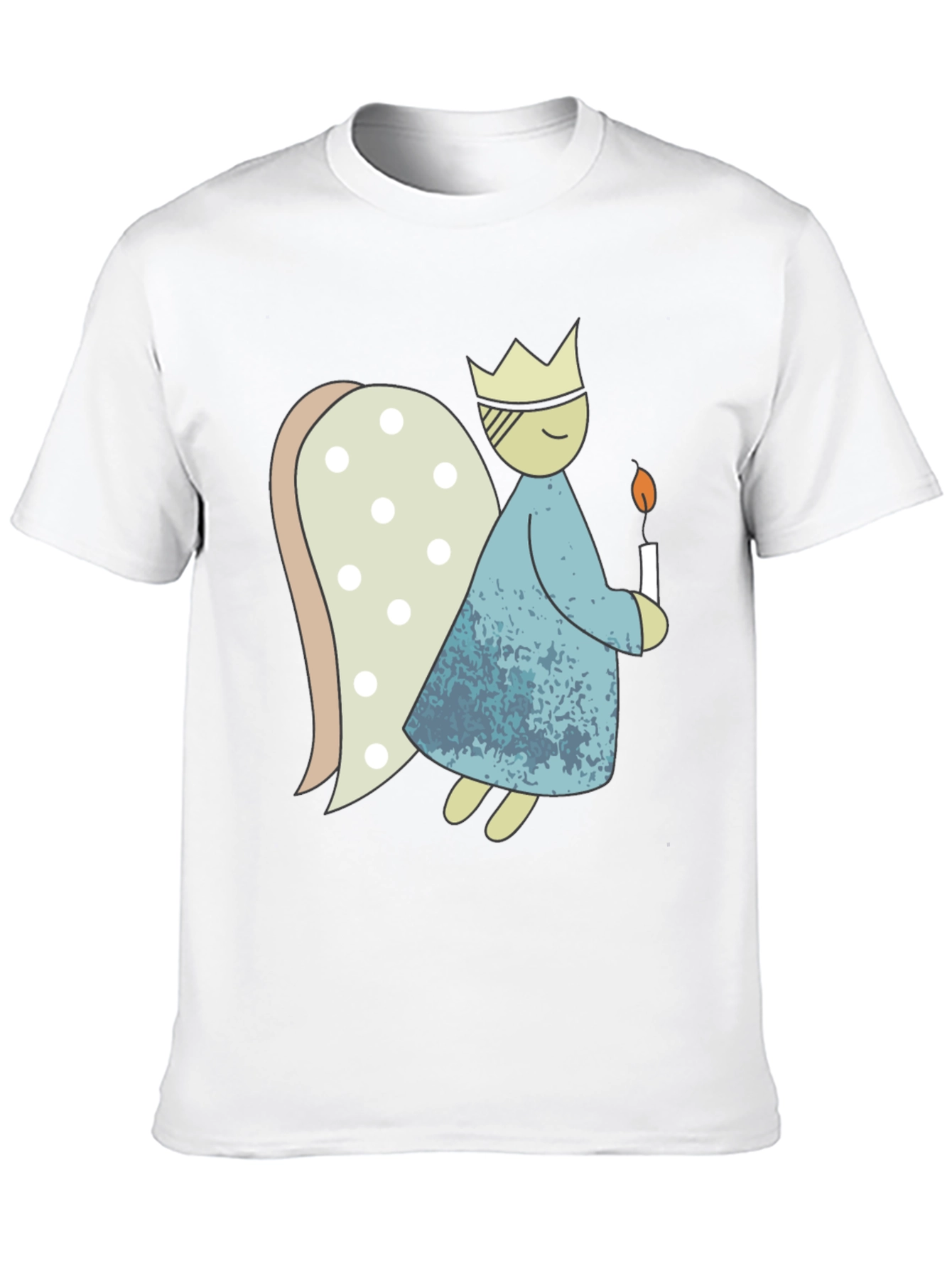 Black Whimsical Angel T-Shirt - Unique Graphic Tee view 10