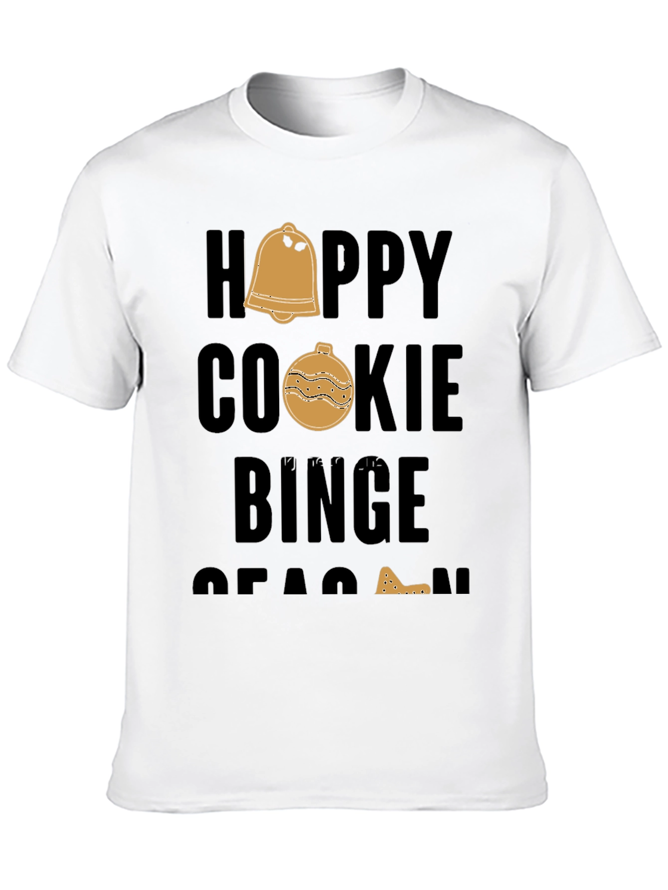 Black Happy Cookie Binge Season Black T-Shirt view 10