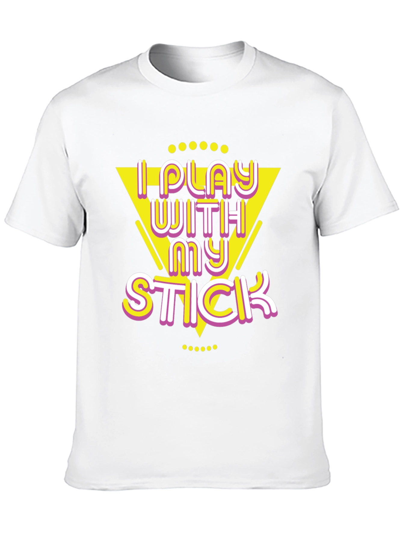 Black I Play With My Stick Graphic Tee view 10