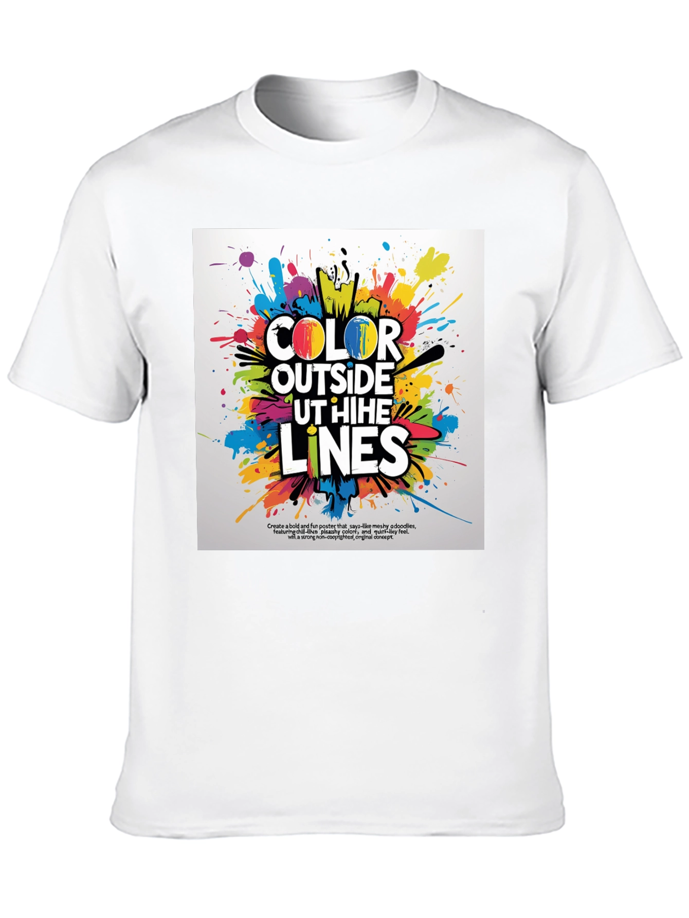 Black Color Outside the Lines Graphic Tee view 10
