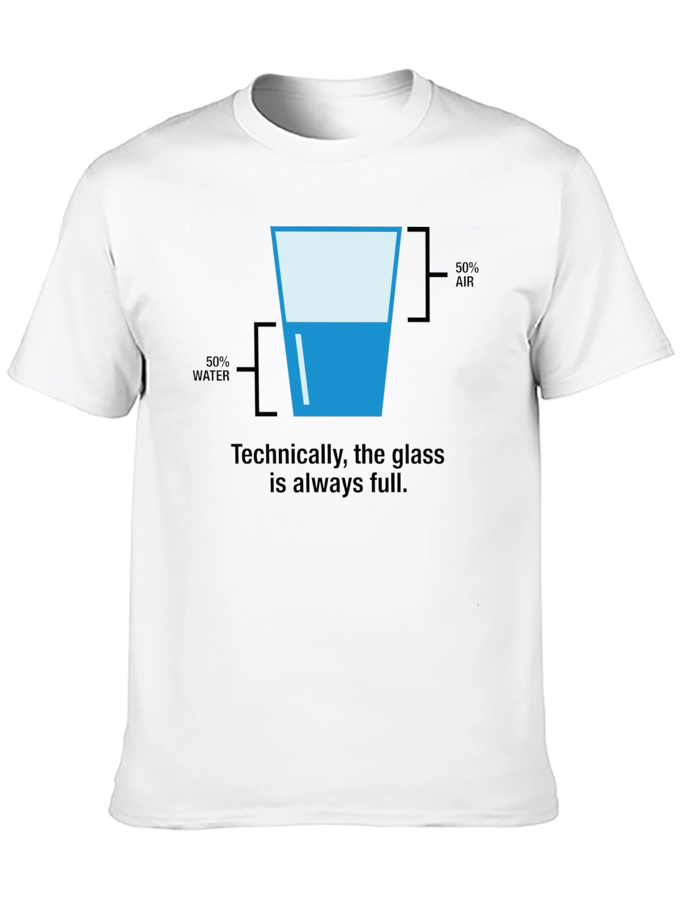 Black Technically Full Glass T-Shirt - Half Water Half Air view 10